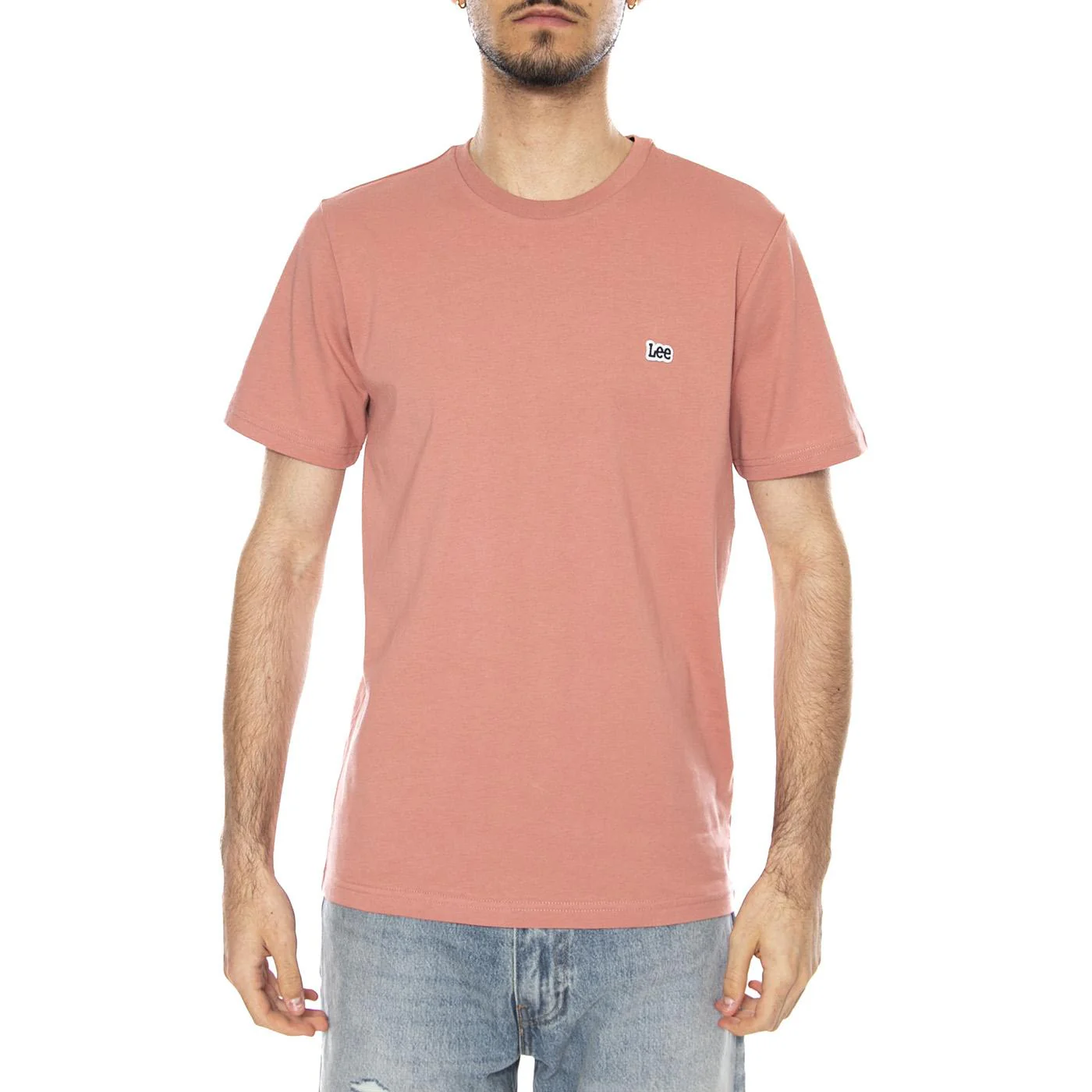 SS PATCH LOGO TEE MALLORY - Maglietta Girocollo Uomo Rosa  Uomo LEE - Image 2