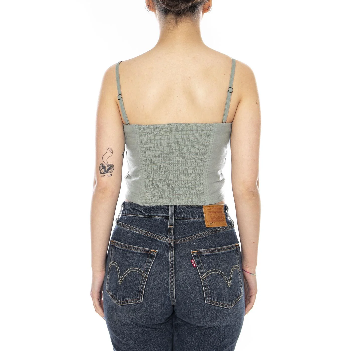STRAPPY TANK DESERT SAGE GREEN - Canotta Donna Verde Donna LEE - Image 3