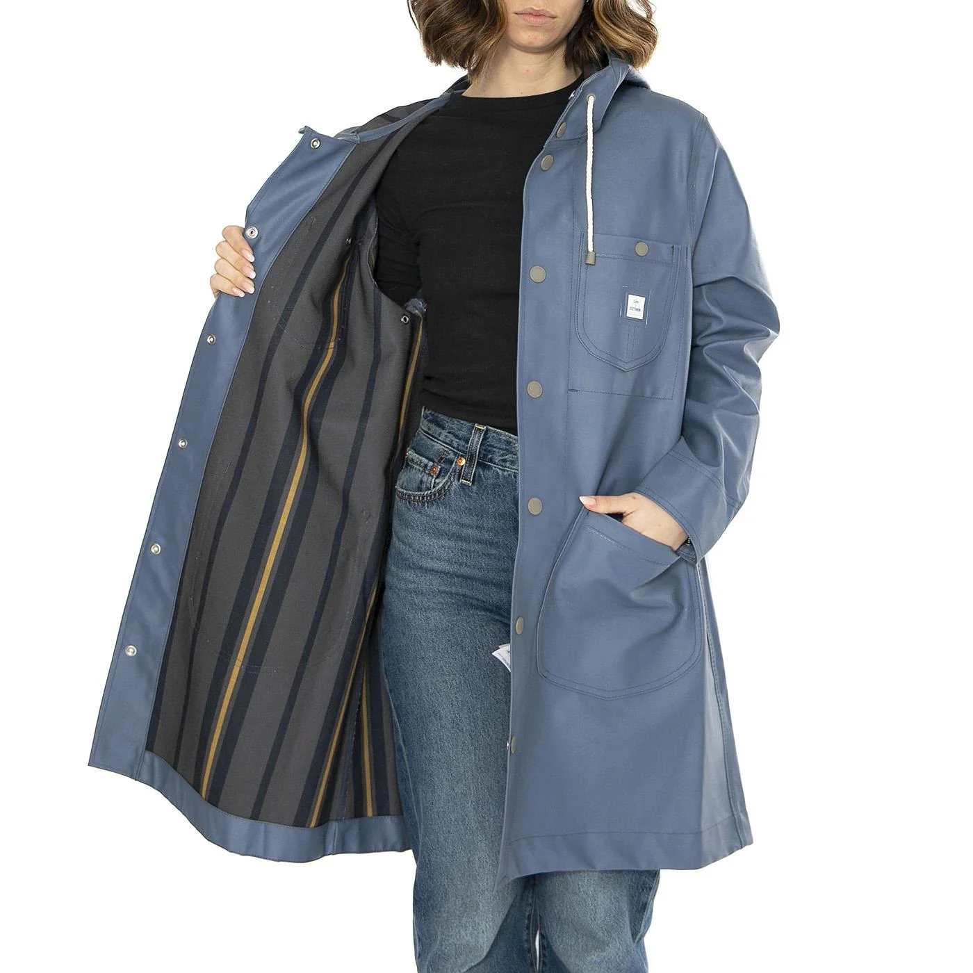 Women's Lee® x STUTTERHEIM Chore Raincoat - Giacca Donna Blu Donna LEE - Image 4