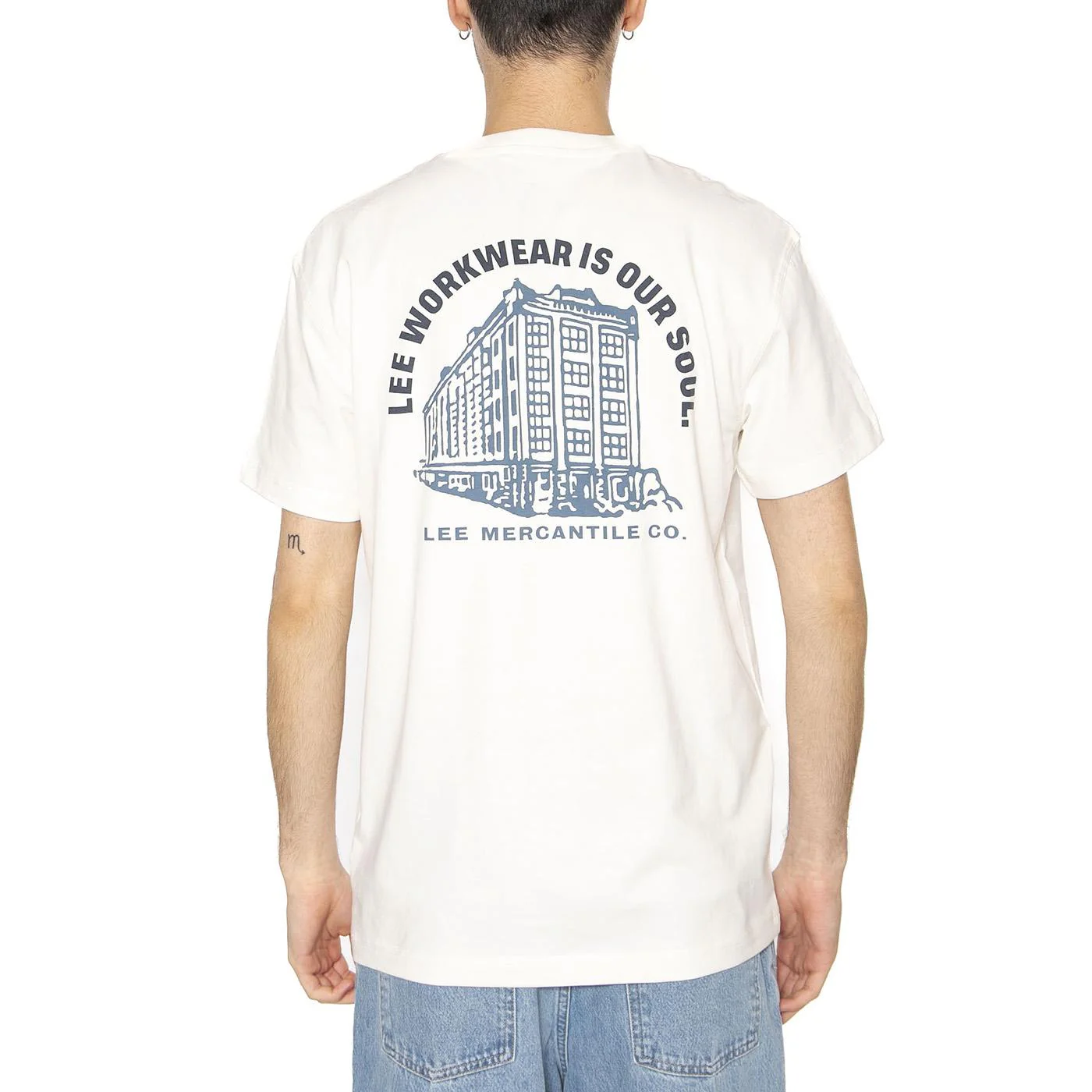 WW Graphic Tee Ecru - Maglietta Girocollo Uomo Bianca Uomo LEE - Image 3