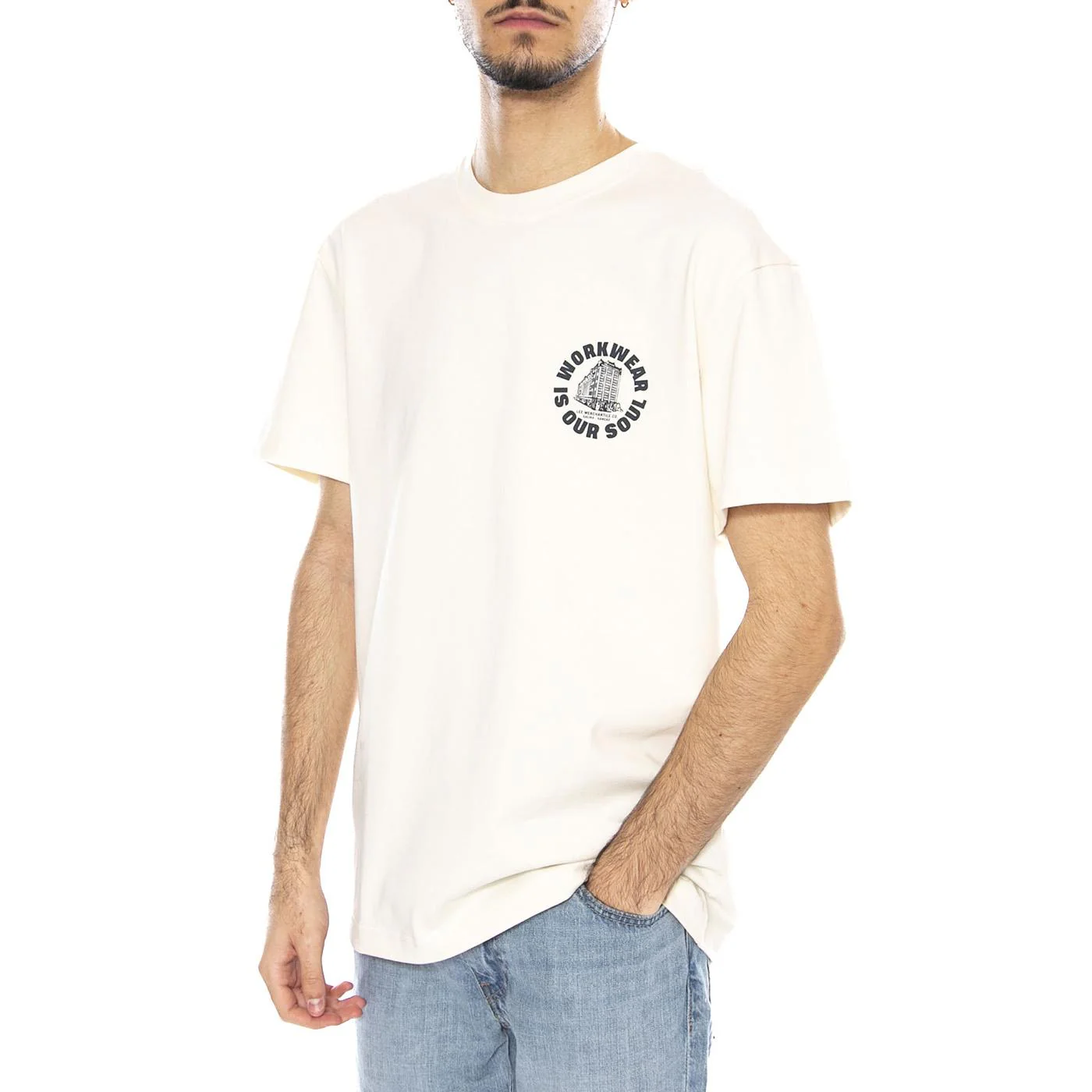 WW Graphic Tee -- Maglietta Uomo Ecru Uomo LEE