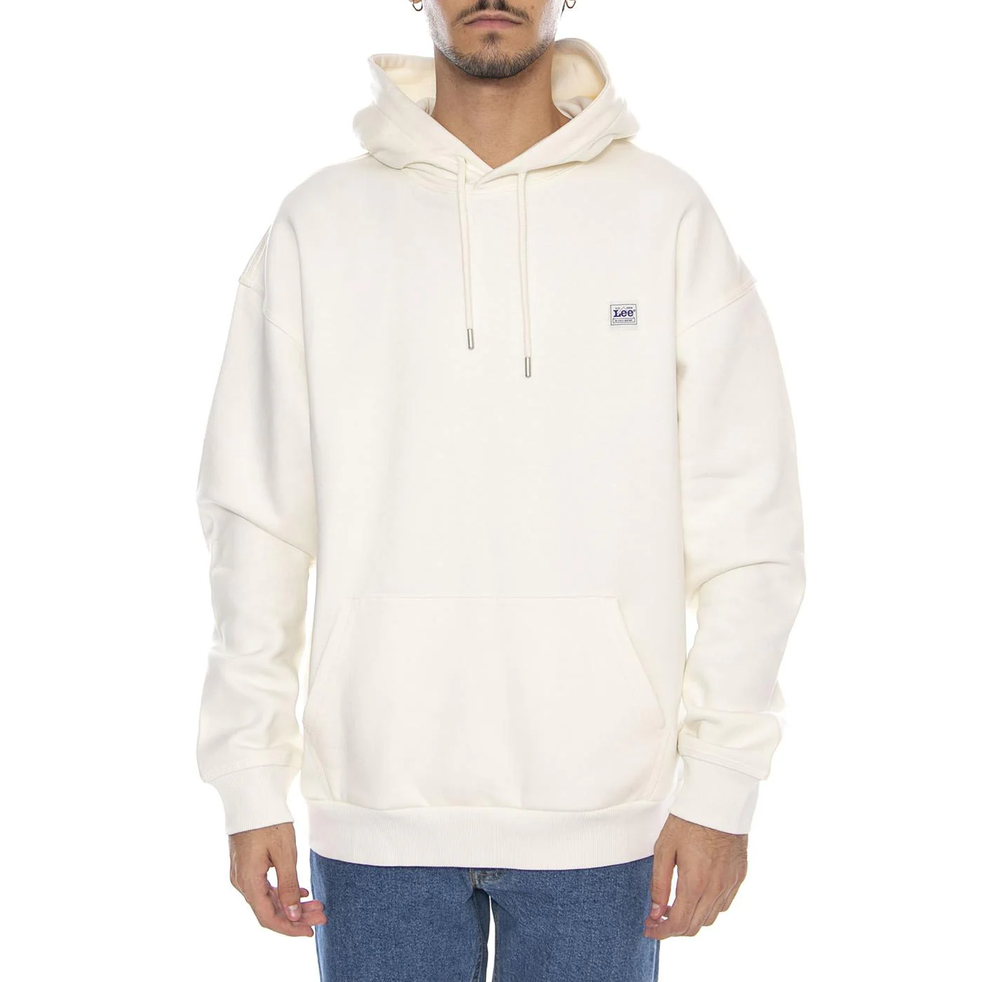 WW Worwear Relaxed Hoodie Ecru - Felpa con Cappuccio Uomo Panna / Ecrù Uomo LEE - Image 2
