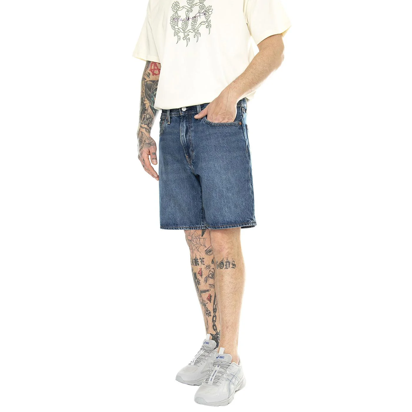 468 Stay Loose Shorts Picnic&Friends Dark Indigo Worn In - Bermuda Denim Jeans Uomo Blu Uomo LEVIS