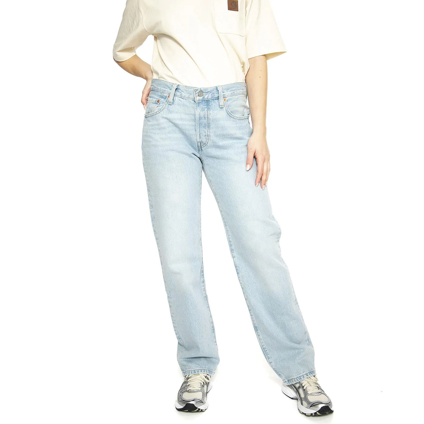 501 90's Light Indigo Worn In - Pantaloni Denim Jeans Donna Blu Donna LEVIS