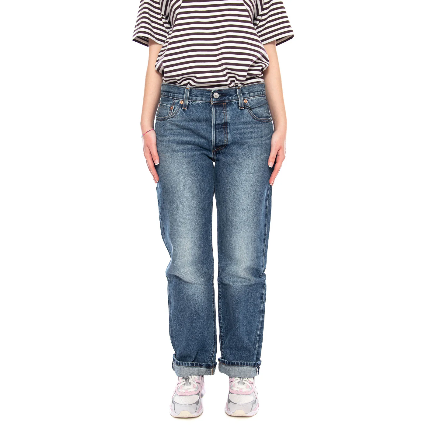 501® '90S - Work Yourself Selvedge Blue - Pantaloni Denim Jeans Donna Blu Donna LEVIS - Image 2