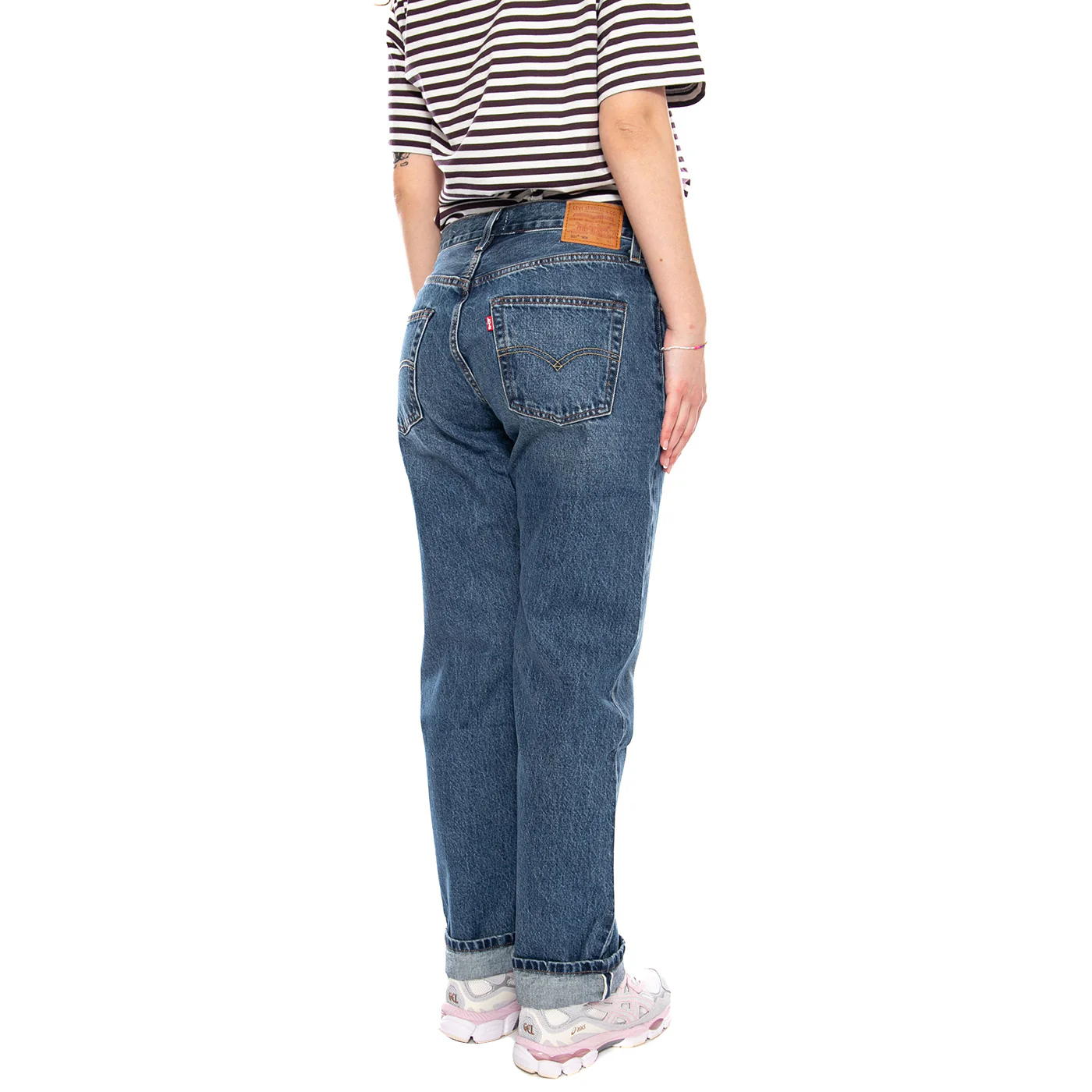 501® '90S - Work Yourself Selvedge Blue - Pantaloni Denim Jeans Donna Blu Donna LEVIS - Image 3