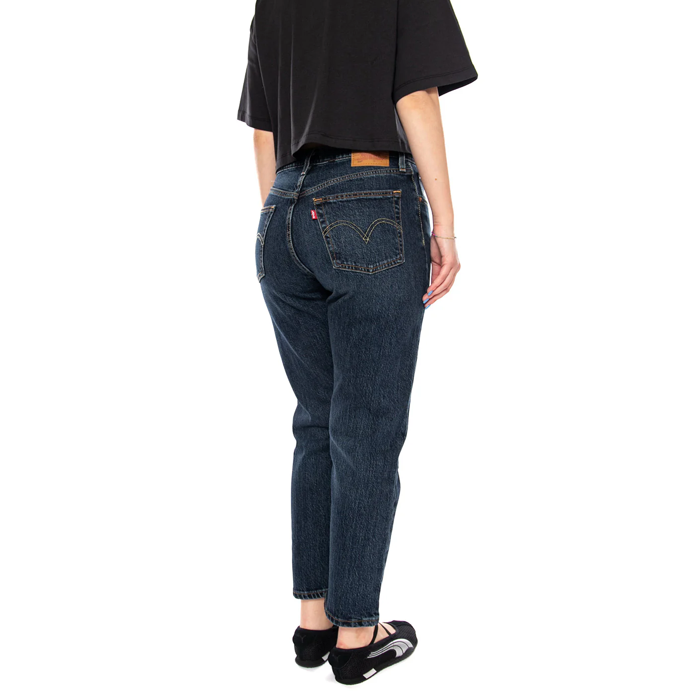 501 CROP APPLY NOW BLUE - Pantaloni Denim Jeans Aderenti Donna Blu Donna LEVIS - Image 3