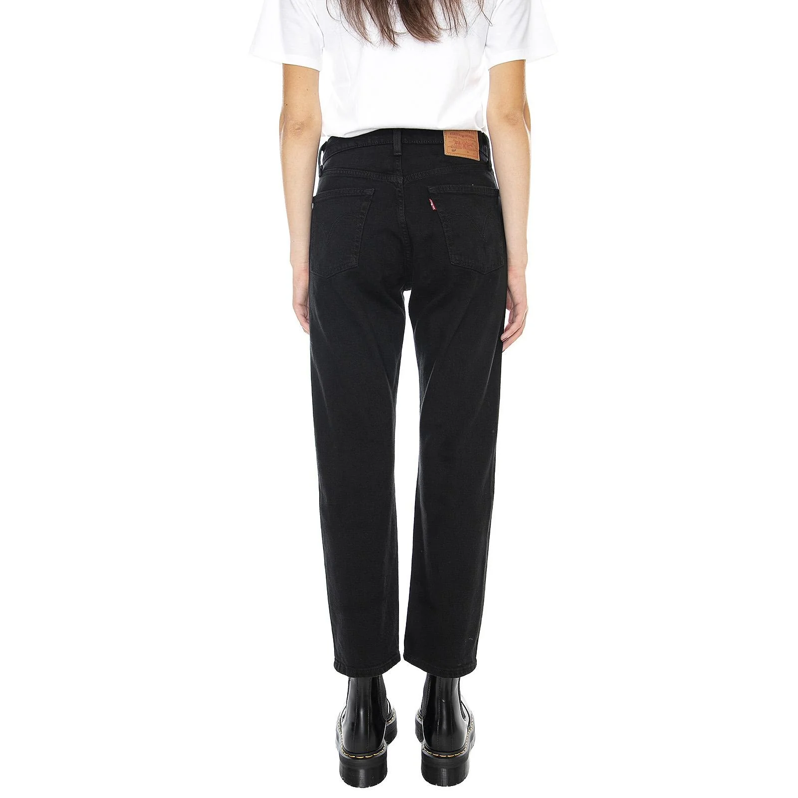 501 Crop Denim Jeans - Denim Jeans Donna Neri / Black Heart  Donna LEVIS - Image 3