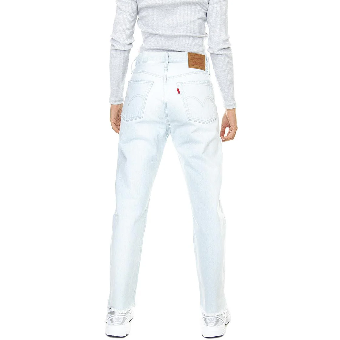 501 Crop Z5128 S Light Indigo Worn In - Pantaloni Denim Jeans Donna Blu  Donna LEVIS - Image 3