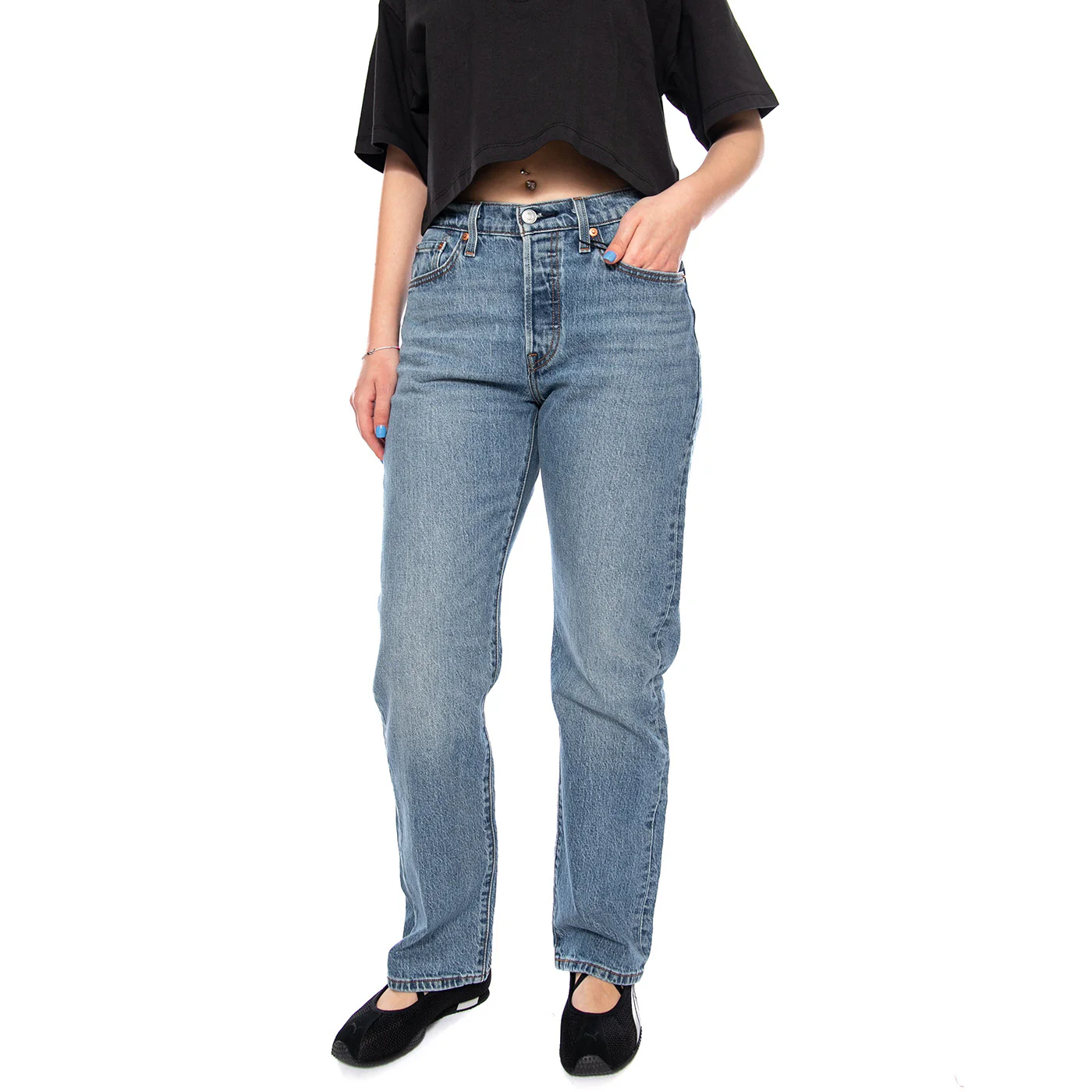 501 CURVE LUCID DREAM BLUE - Pantaloni Denim Jeans Donna Blu Donna LEVIS
