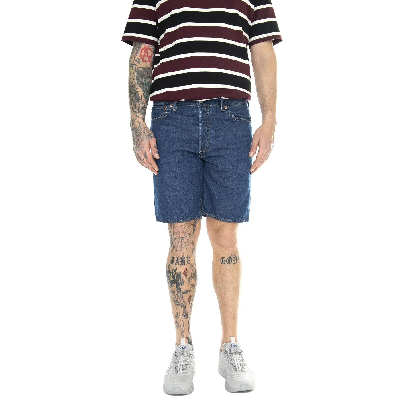 501 Original Shorts Chips & Dip LTWT Dark Indigo Worn In - Bermuda Denim Jeans Uomo Blu Uomo LEVIS - Image 2