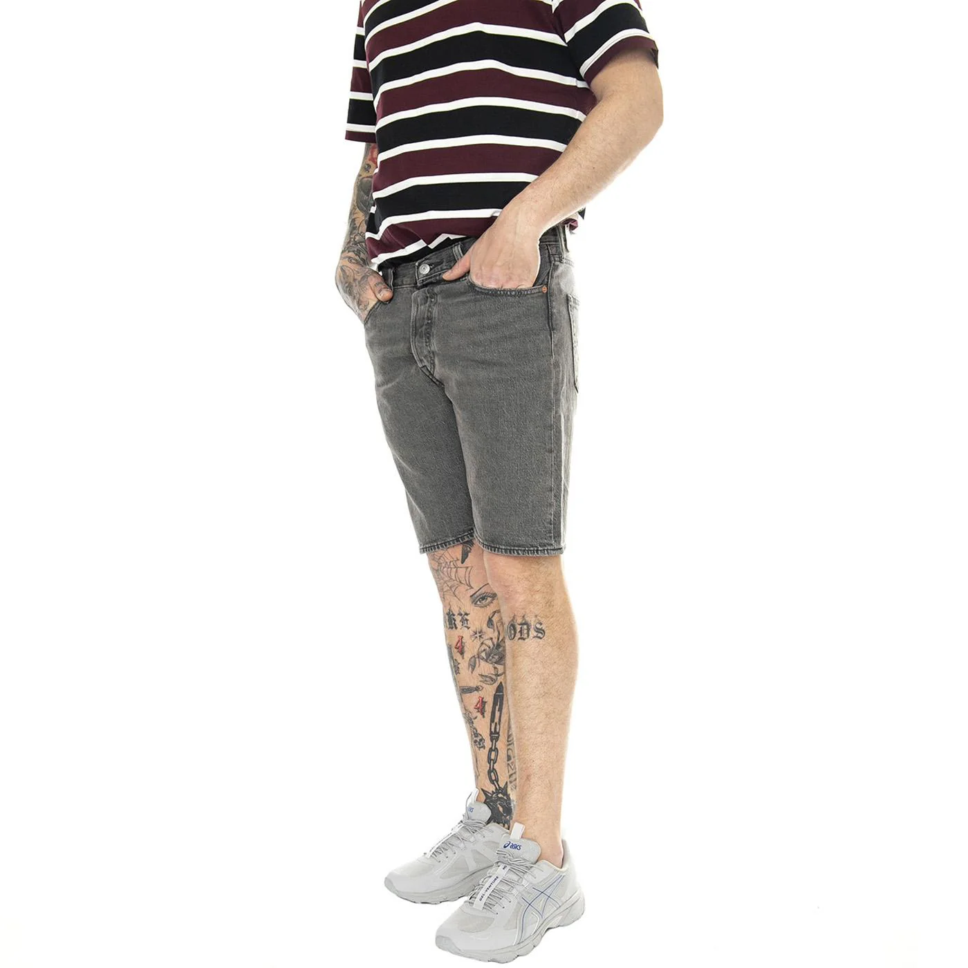 501 Original Shorts Lets Go To The Moon Black - Bermuda Denim Jeans Uomo Grigi Uomo LEVIS
