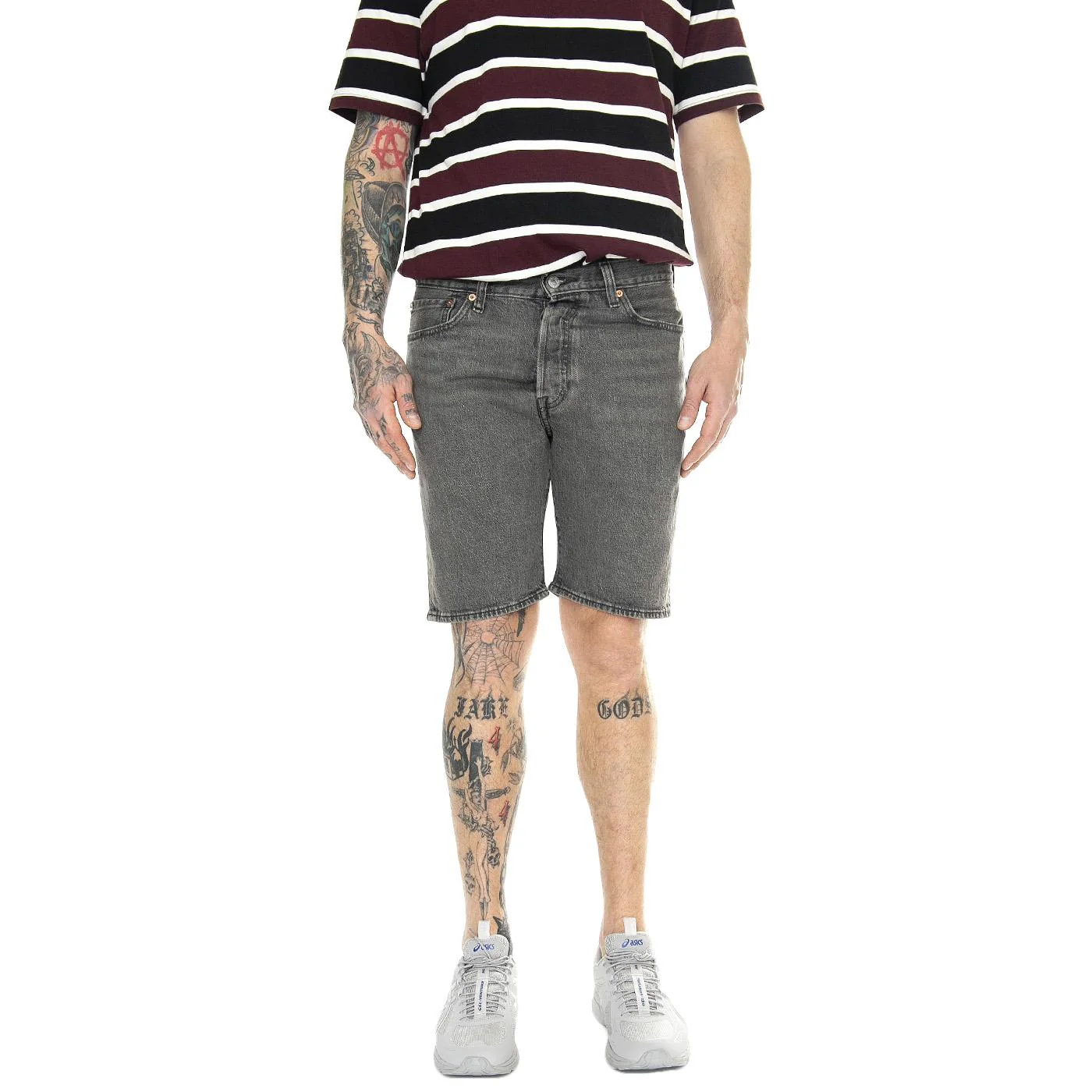 501 Original Shorts Lets Go To The Moon Black - Bermuda Denim Jeans Uomo Grigi Uomo LEVIS - Image 2