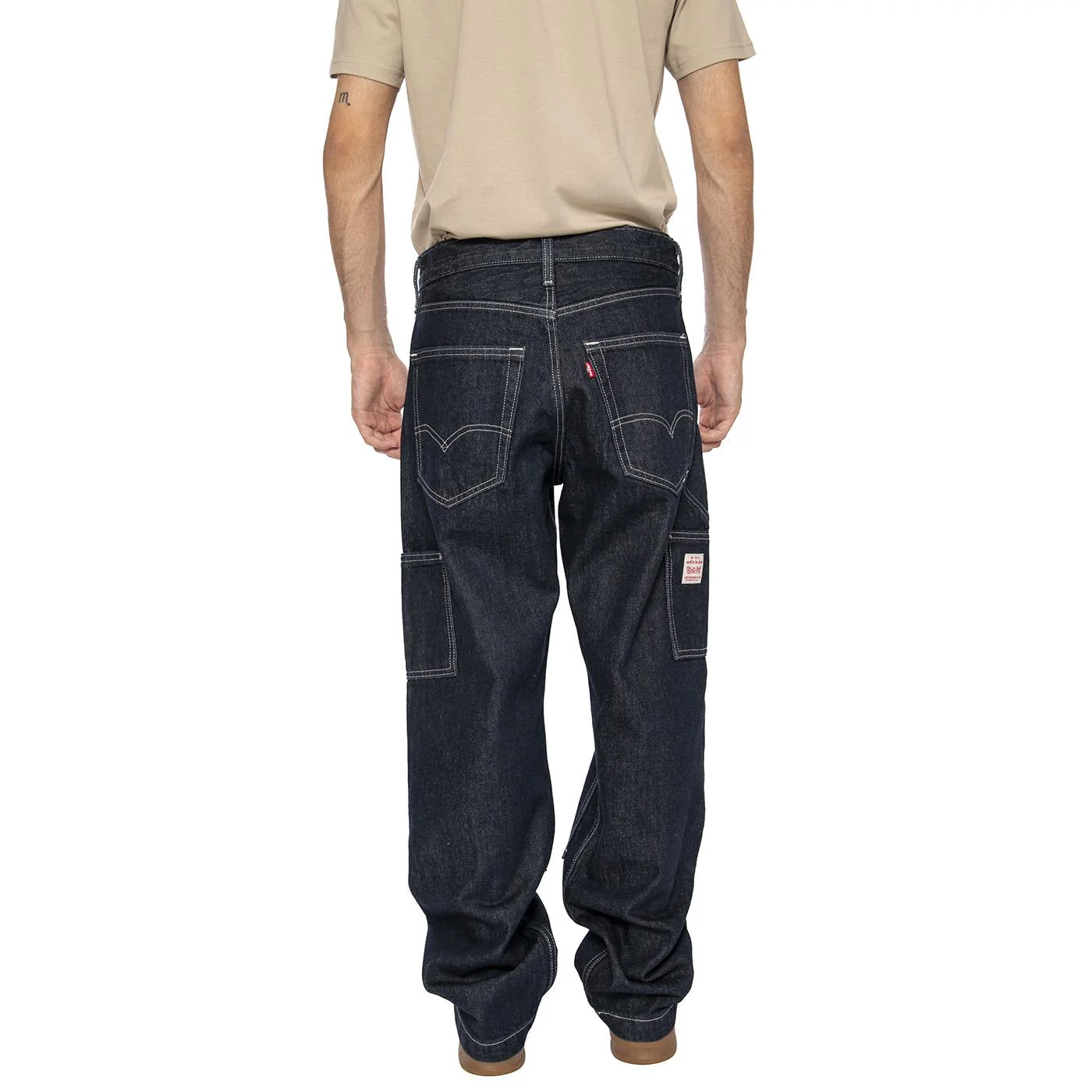 568 Loose Straight Double Knee Mornin Classical Dark Indigo - Pantaloni Denim Jeans Uomo Blu  Uomo LEVIS - Image 4