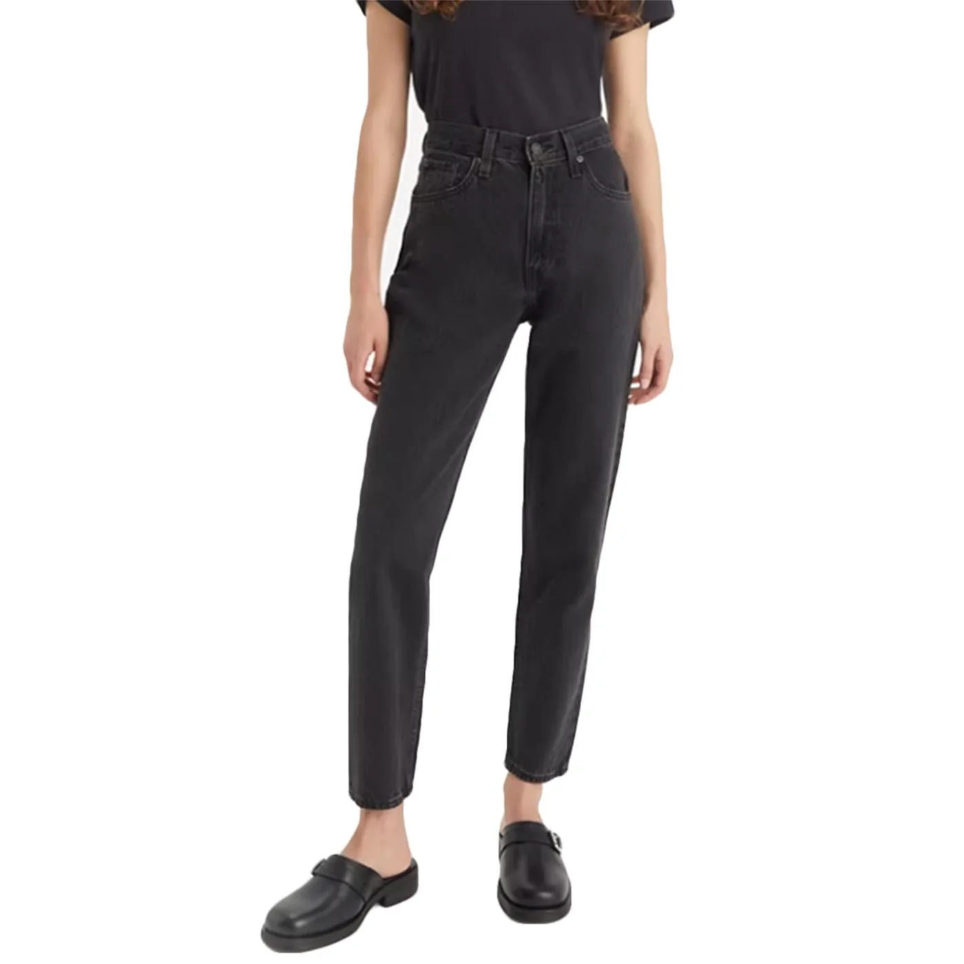 80s Mom Jean Not To Interrupt Black - Pantaloni Denim Jeans Donna Neri Donna LEVIS