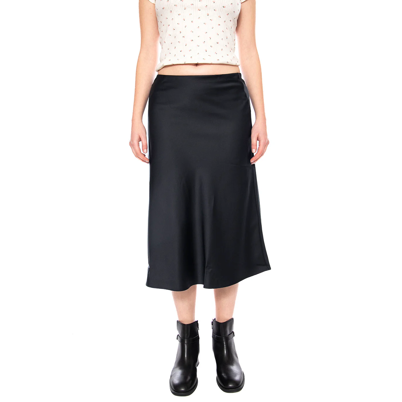 Ariel Midi Slip Skirt - Anthracite Night - Gonna Lunga Nera Donna LEVIS - Image 2