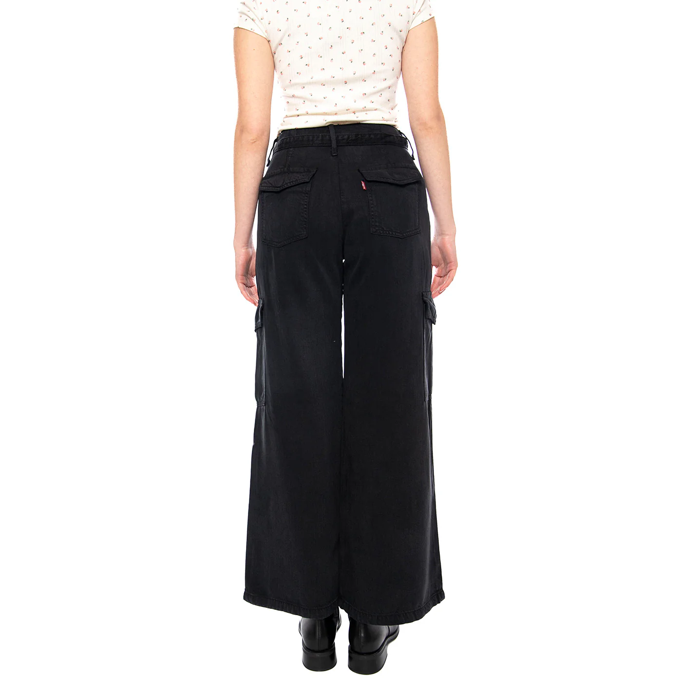 Baggy Dad Cargo - Drapey Caviar GD Black - Pantaloni Cargo Donna Neri Donna LEVIS - Image 3