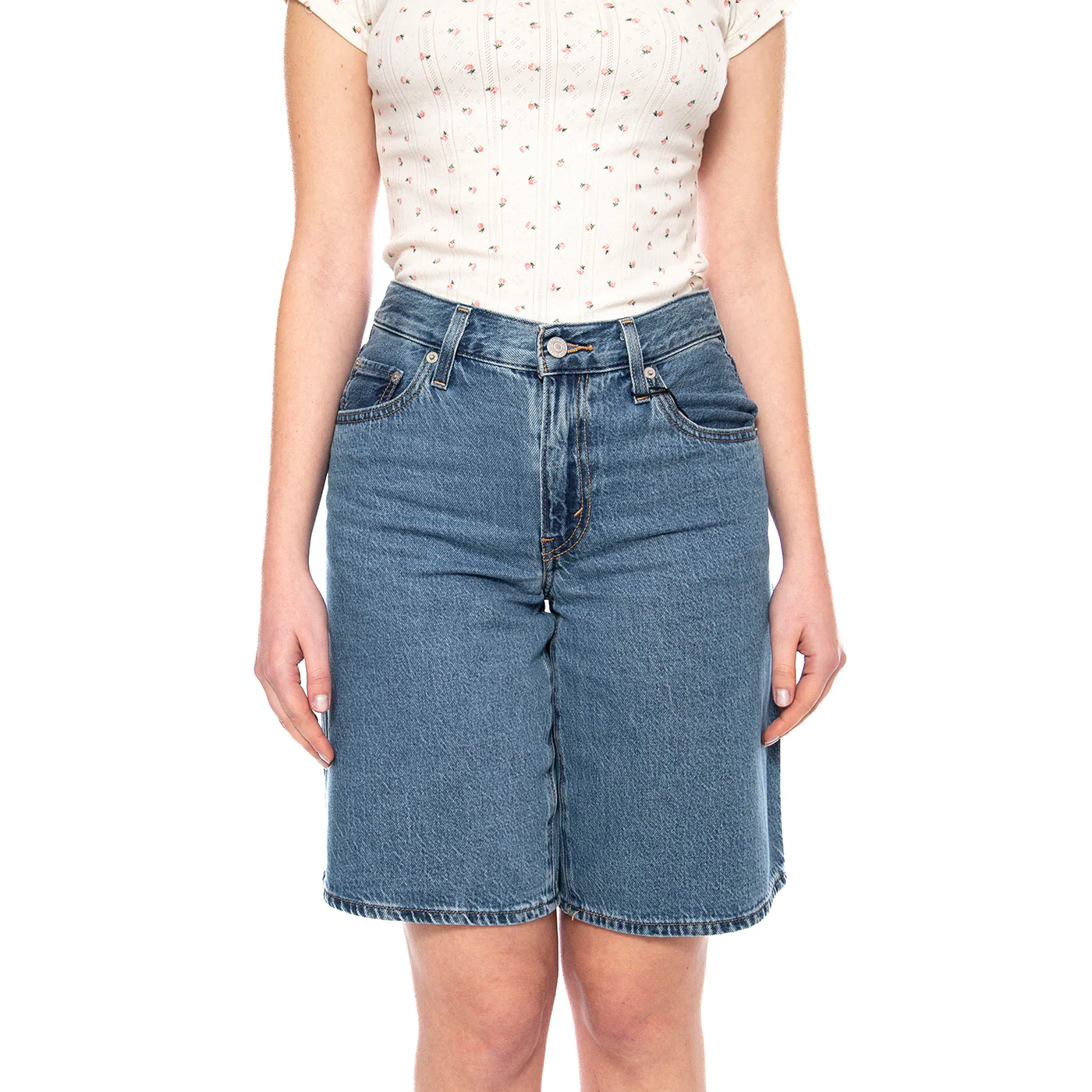 Baggy Dad Jort - We Did It - Shorts Donna Blu Donna LEVIS - Image 2