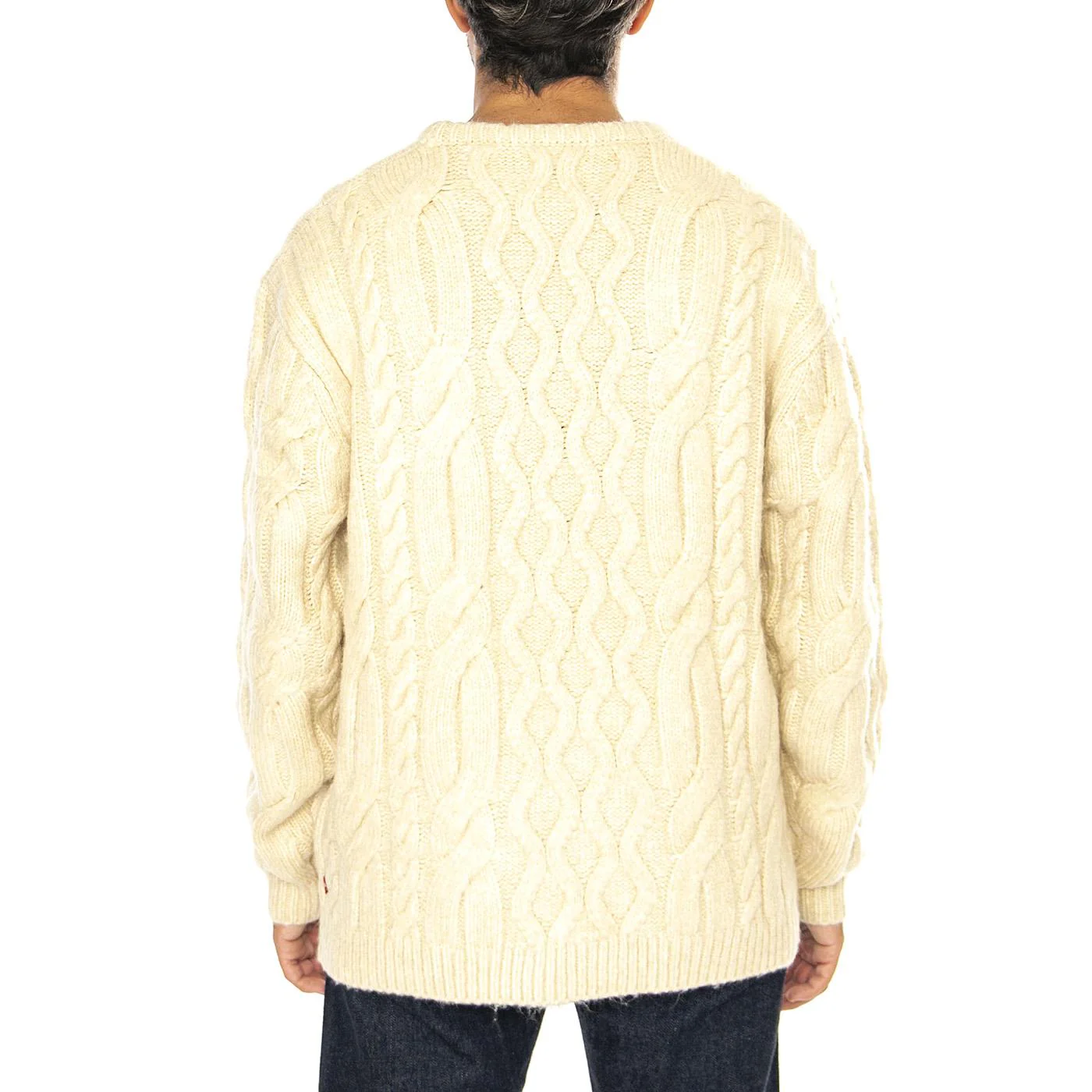 Battery Crewneck Sweater Parkside Cable Neutral - Maglione Girocollo Uomo Beige Uomo LEVIS - Image 3