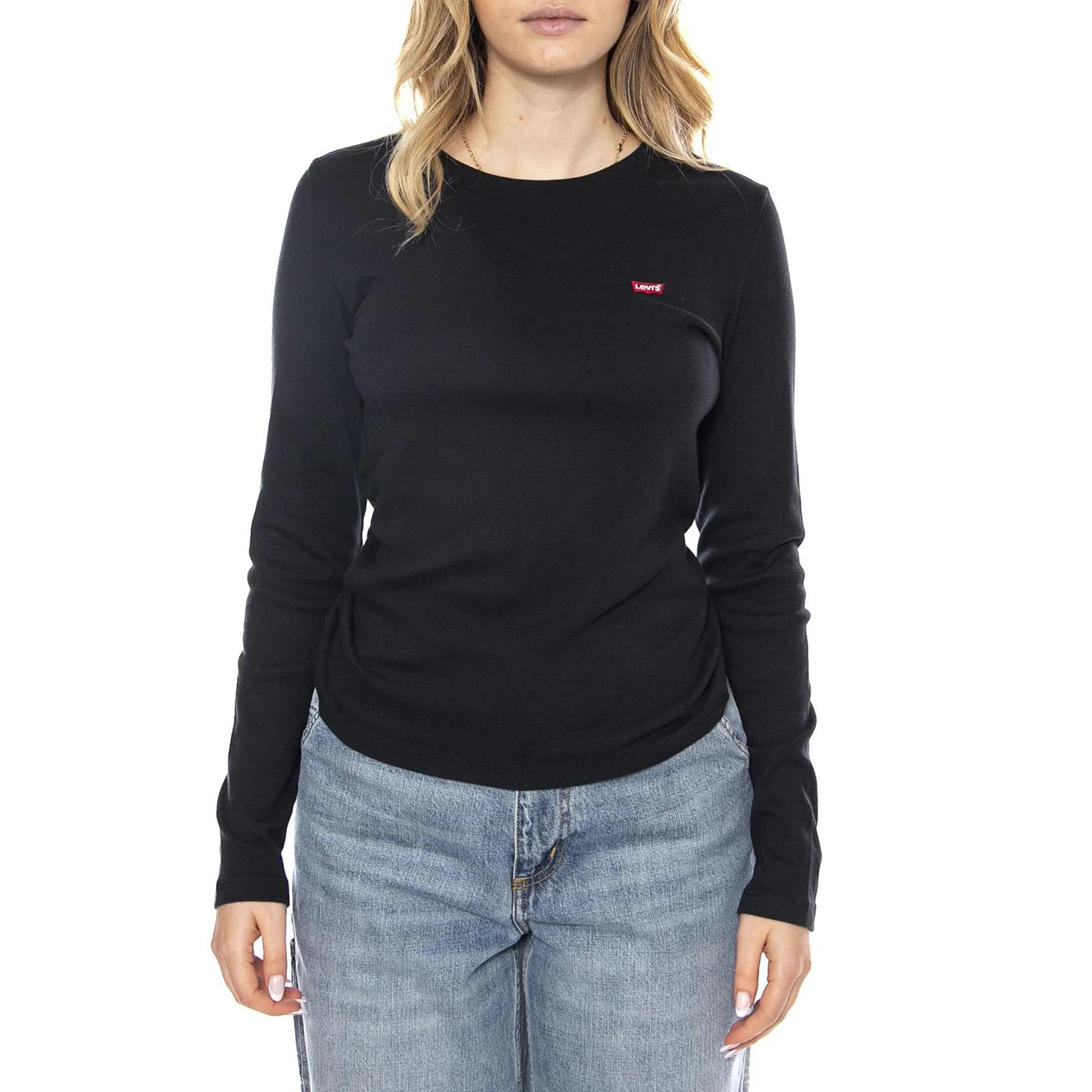 Essential HM LS Tee Anthracite Night Black -- Maglietta Girocollo Donna Nera Donna LEVIS - Image 2