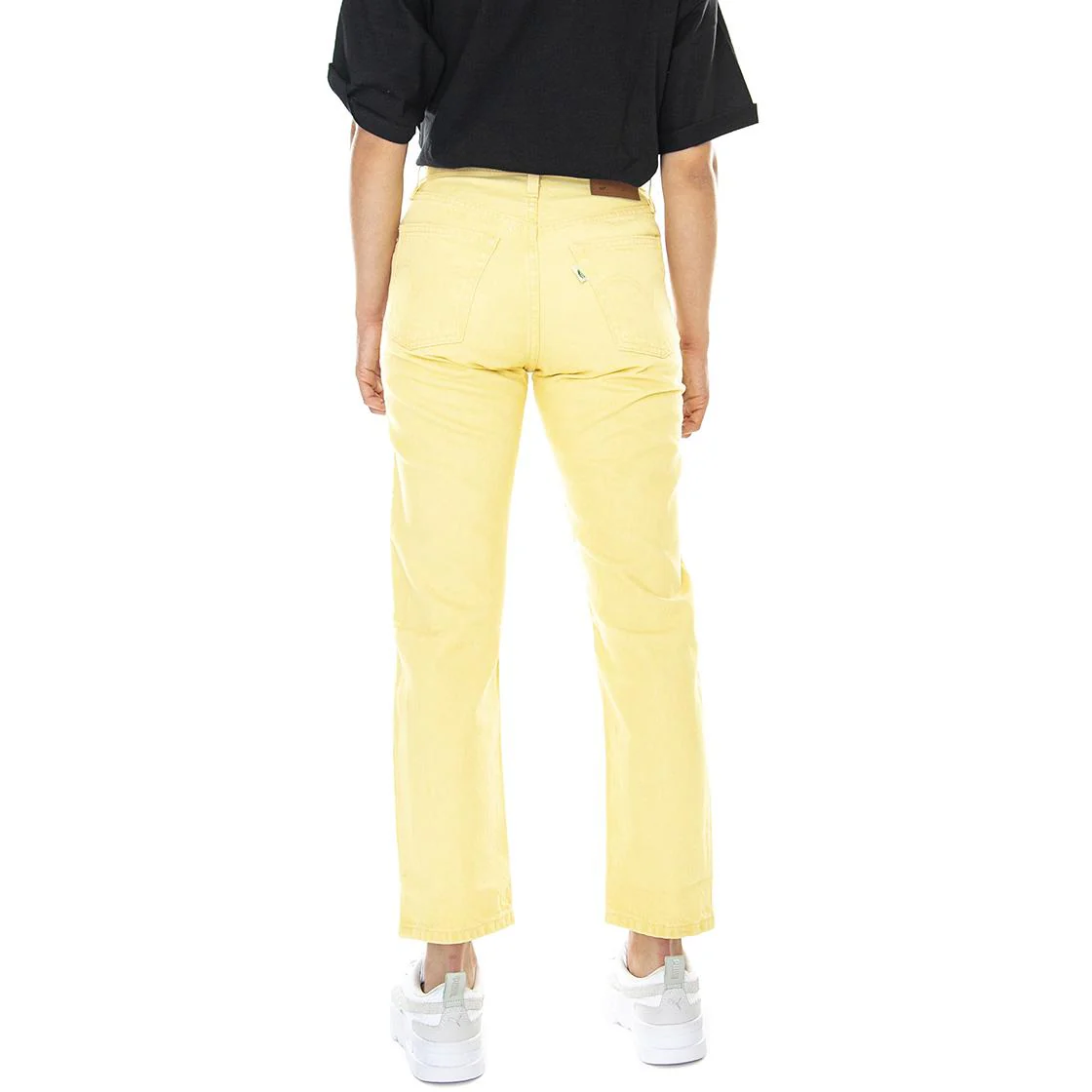 501 Crop Yd Botanical Gardenia - Pantaloni Denim Jeans Donna Gialli / Arancioni Donna LEVIS - Image 3