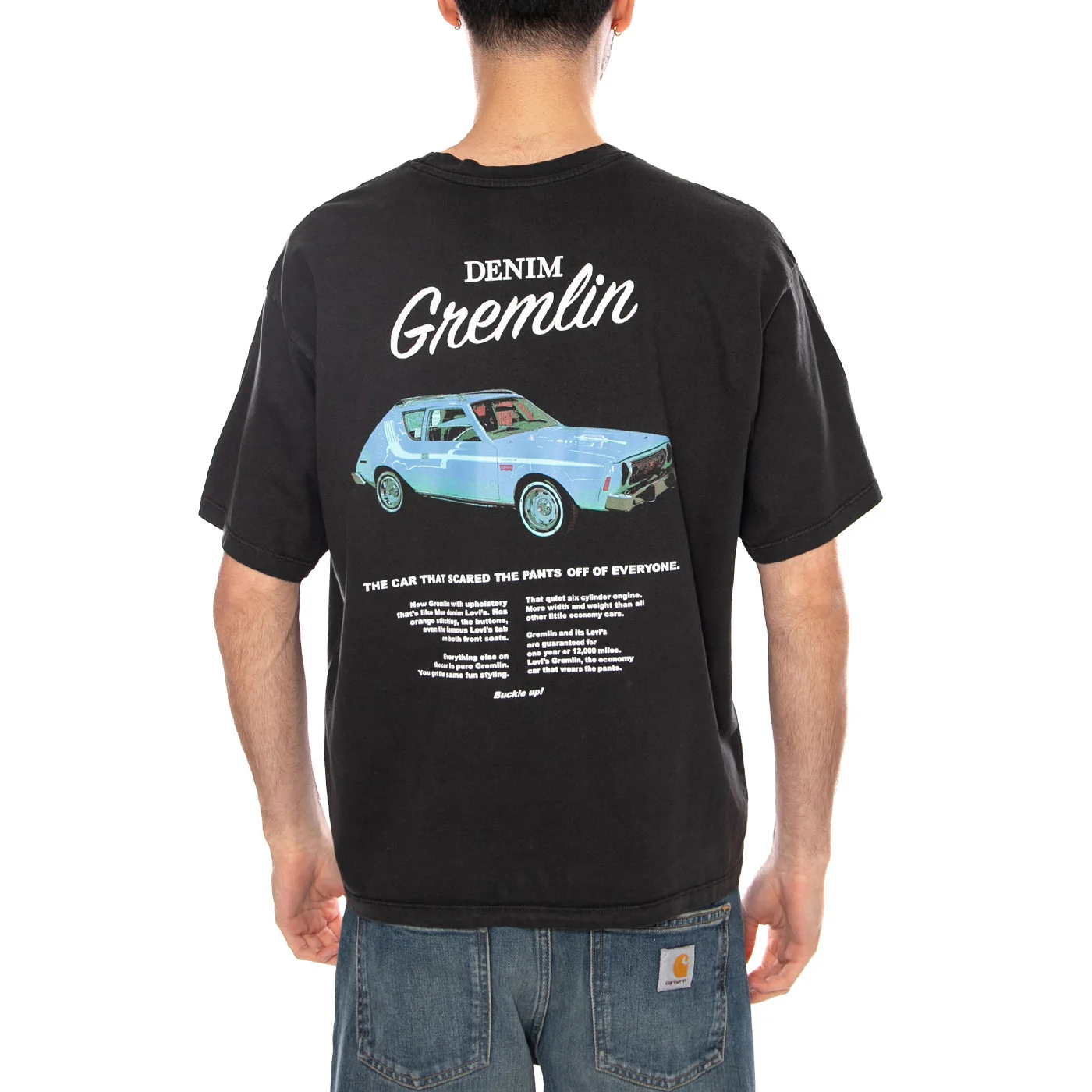 GR BOXY TEE - COASTAL CREATIVE DENIM GREMLIN JET BLACK - Maglietta Girocollo Uomo Nera Uomo LEVIS - Image 3