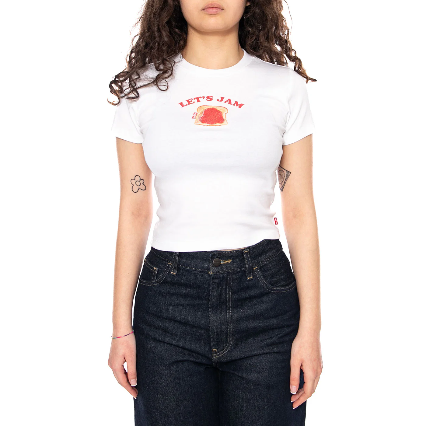GR Essential Sporty Tee - Lets Jam Bright White - Maglietta Girocollo Donna Bianca  Donna LEVIS - Image 2