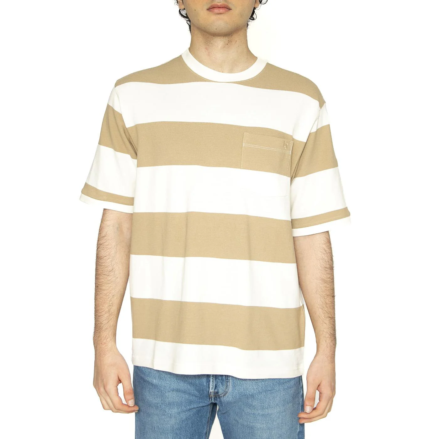 Half Sleeve Piquet Tee Rugby Stripe Chino - Maglietta Girocollo Uomo Multicolore Uomo LEVIS - Image 2