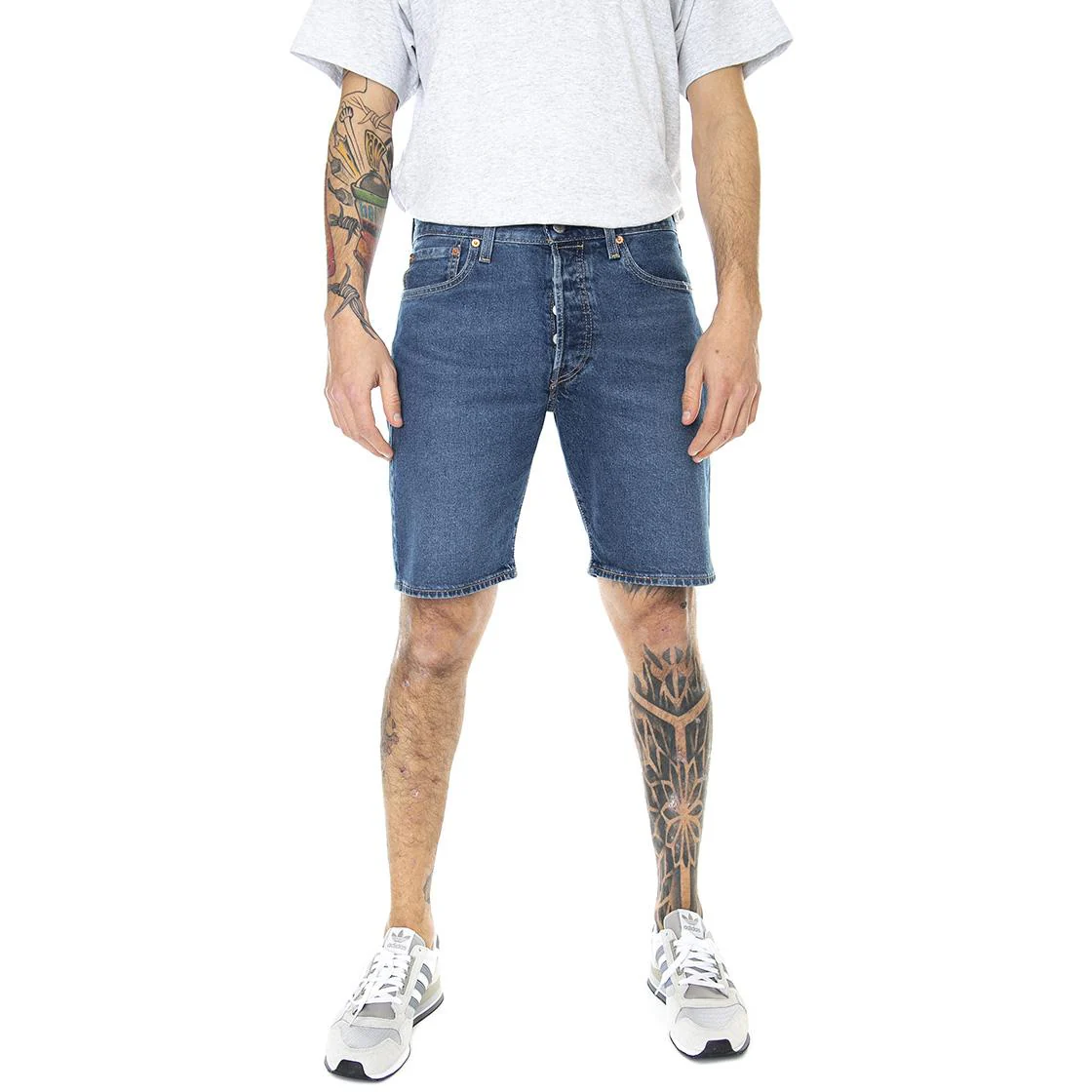 501 Hemmed Blue Eyes - Bermuda Denim Jeans Uomo Blu Dark Indigo / Flat Finish Uomo LEVIS - Image 2