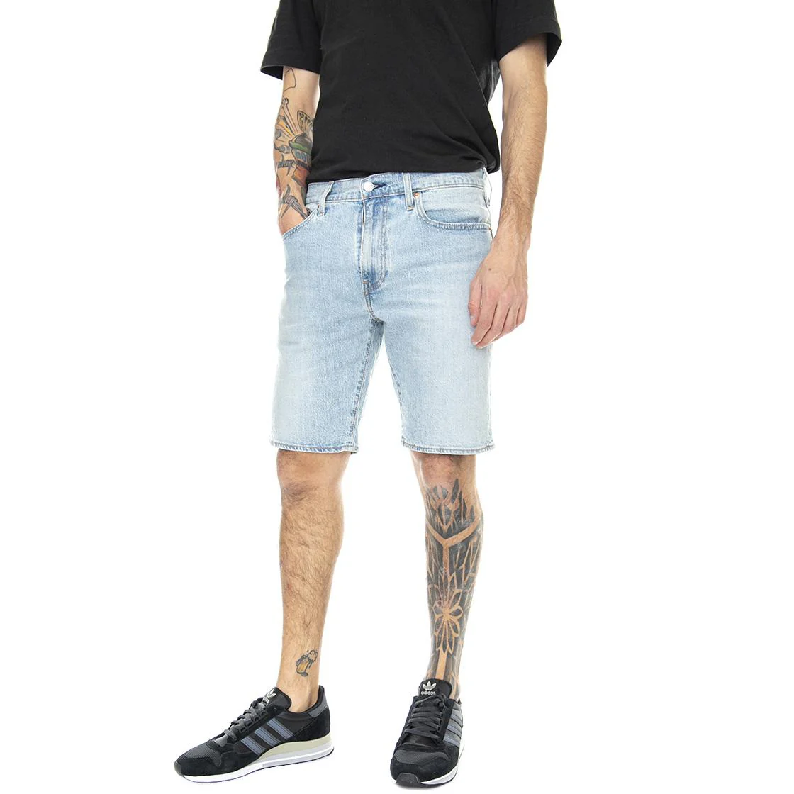405 Standard Punch Line Philosophe - Bermuda Denim Jeans Uomo Blu / Light Indigo / Flat Finish Uomo LEVIS
