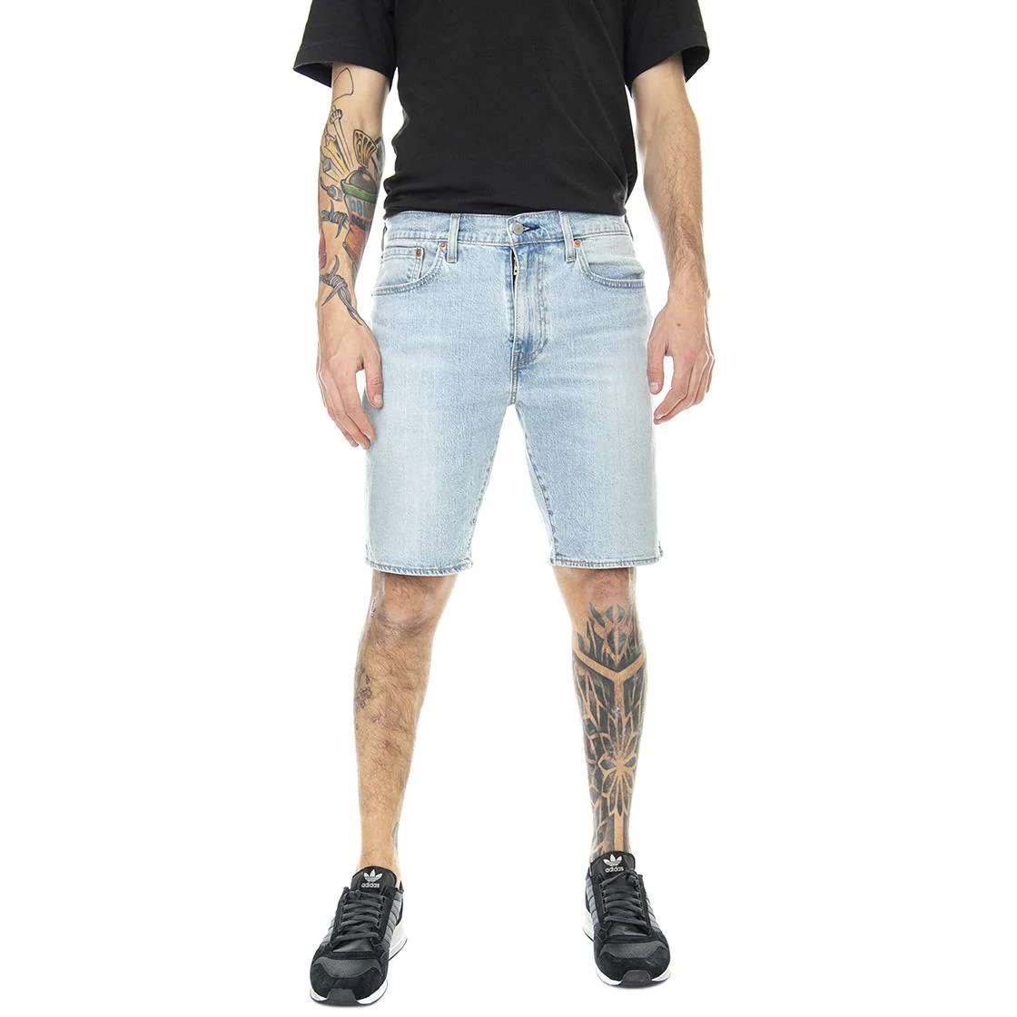 405 Standard Punch Line Philosophe - Bermuda Denim Jeans Uomo Blu / Light Indigo / Flat Finish Uomo LEVIS - Image 2
