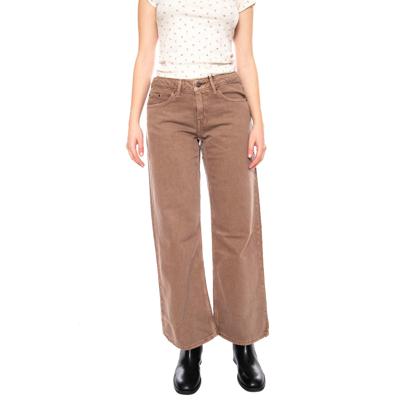 Low Loose - Good Grades Tencel - Pantaloni Donna Marroni Donna LEVIS - Image 2