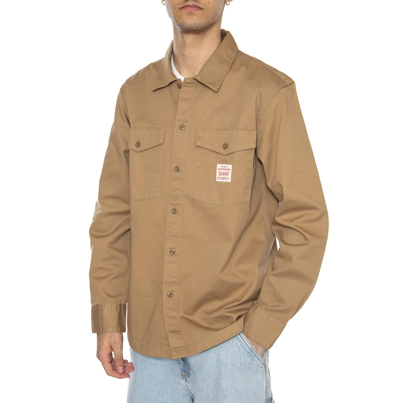 Autunno / Inverno - LS Workwer WW Tiger's Eye Twill Brown - Camicia Uomo Marrone  Uomo LEVIS - Image 2