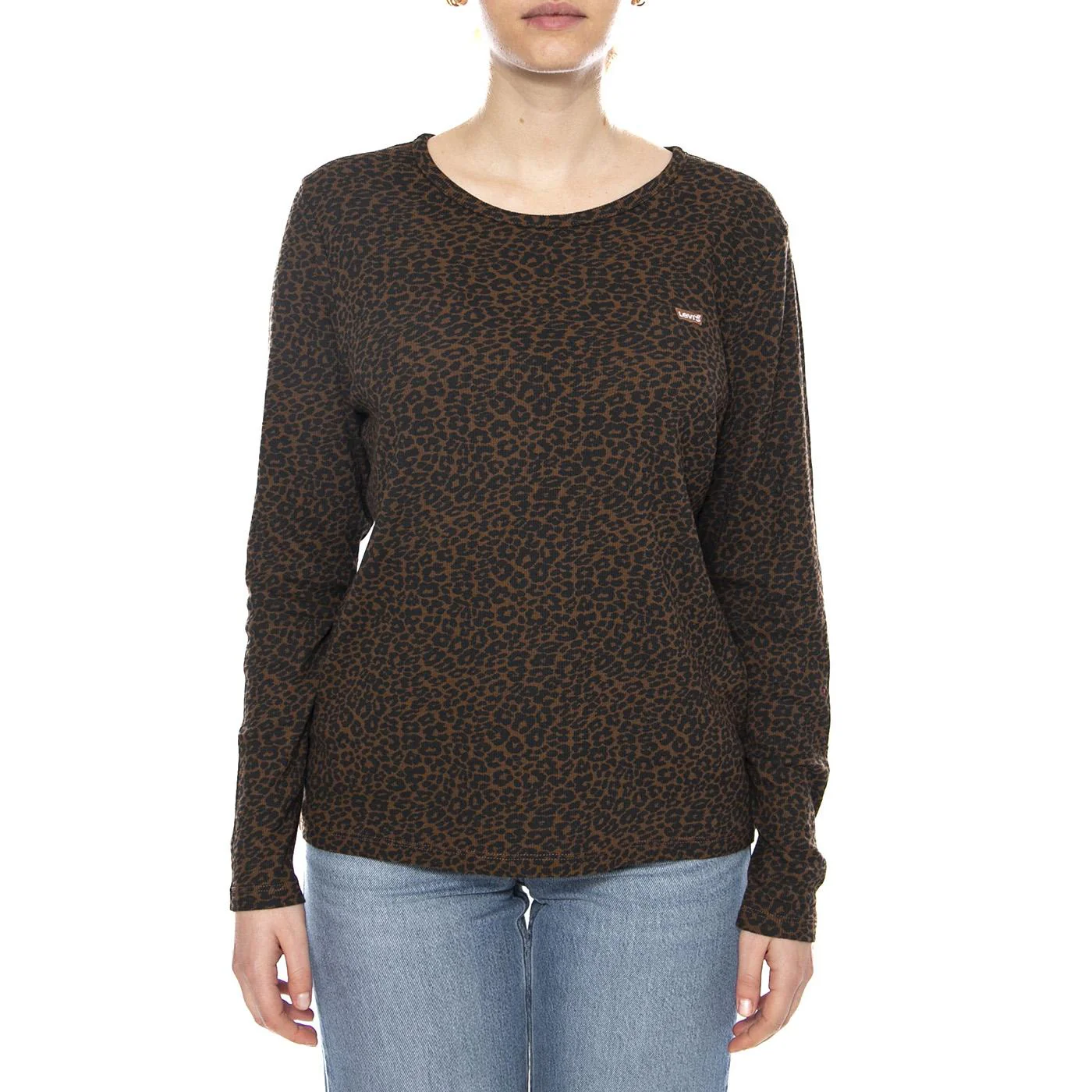 PL Hayes LS Smaller Annessa Cheetah Biso - Maglietta Girocollo Maniche Lunghe Donna Marrone  Donna LEVIS - Image 2
