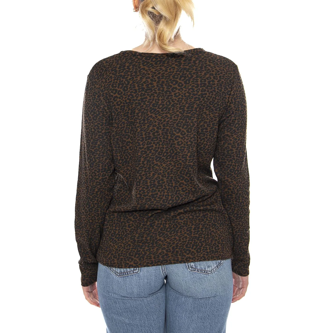 PL Hayes LS Smaller Annessa Cheetah Biso - Maglietta Girocollo Maniche Lunghe Donna Marrone  Donna LEVIS - Image 3