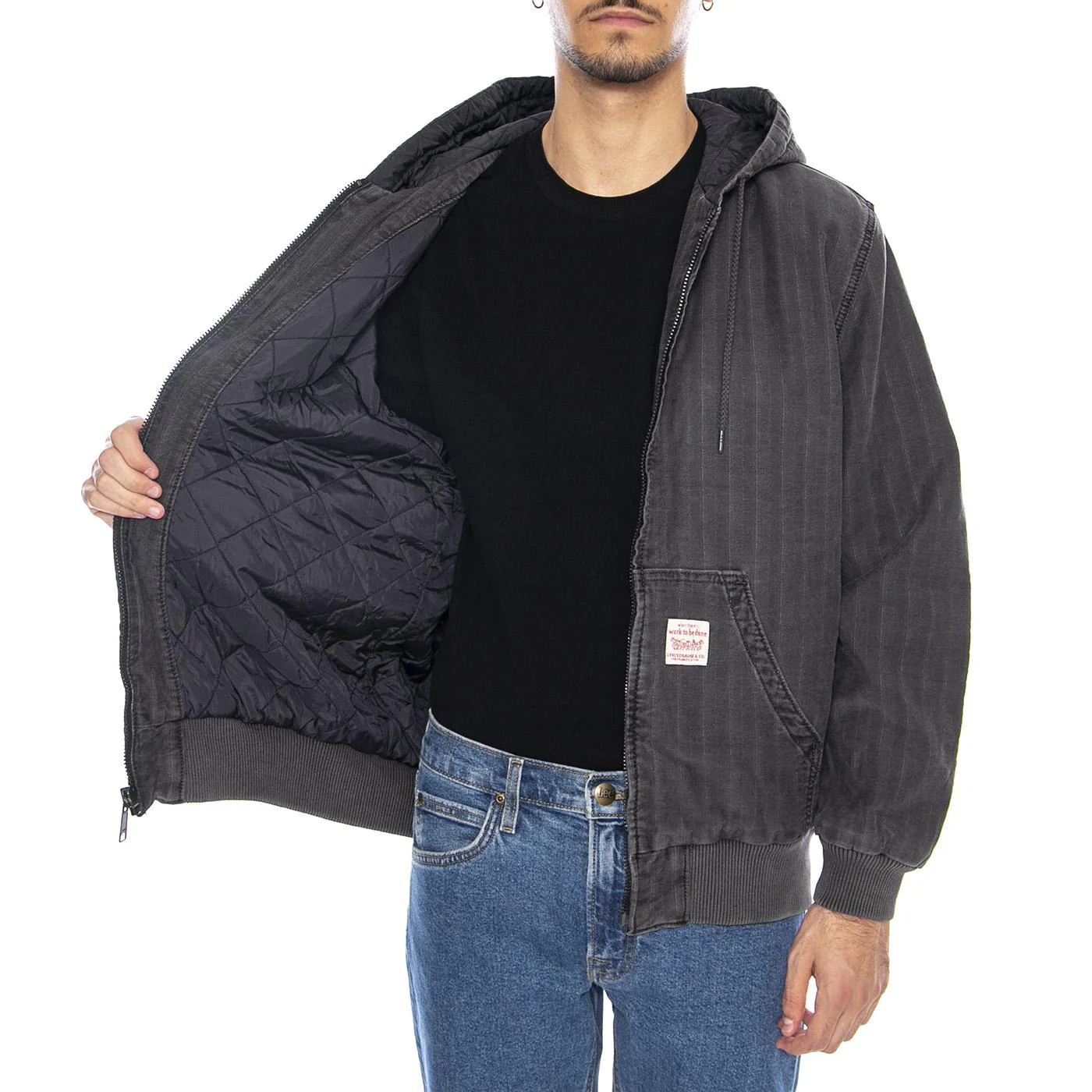 Potrero Denim Hoodie Double Duty Black - Giacca con Cappuccio Uomo Nera Uomo LEVIS - Image 4