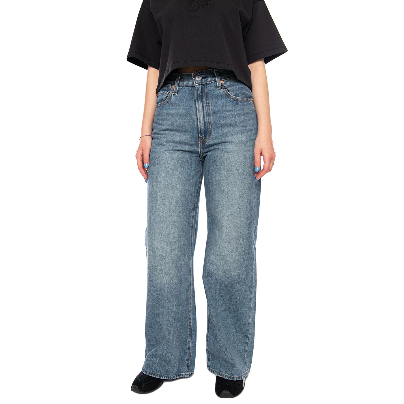 RIBCAGE WIDE LEG - Pantaloni Denim Jeans Donna Blu Donna LEVIS