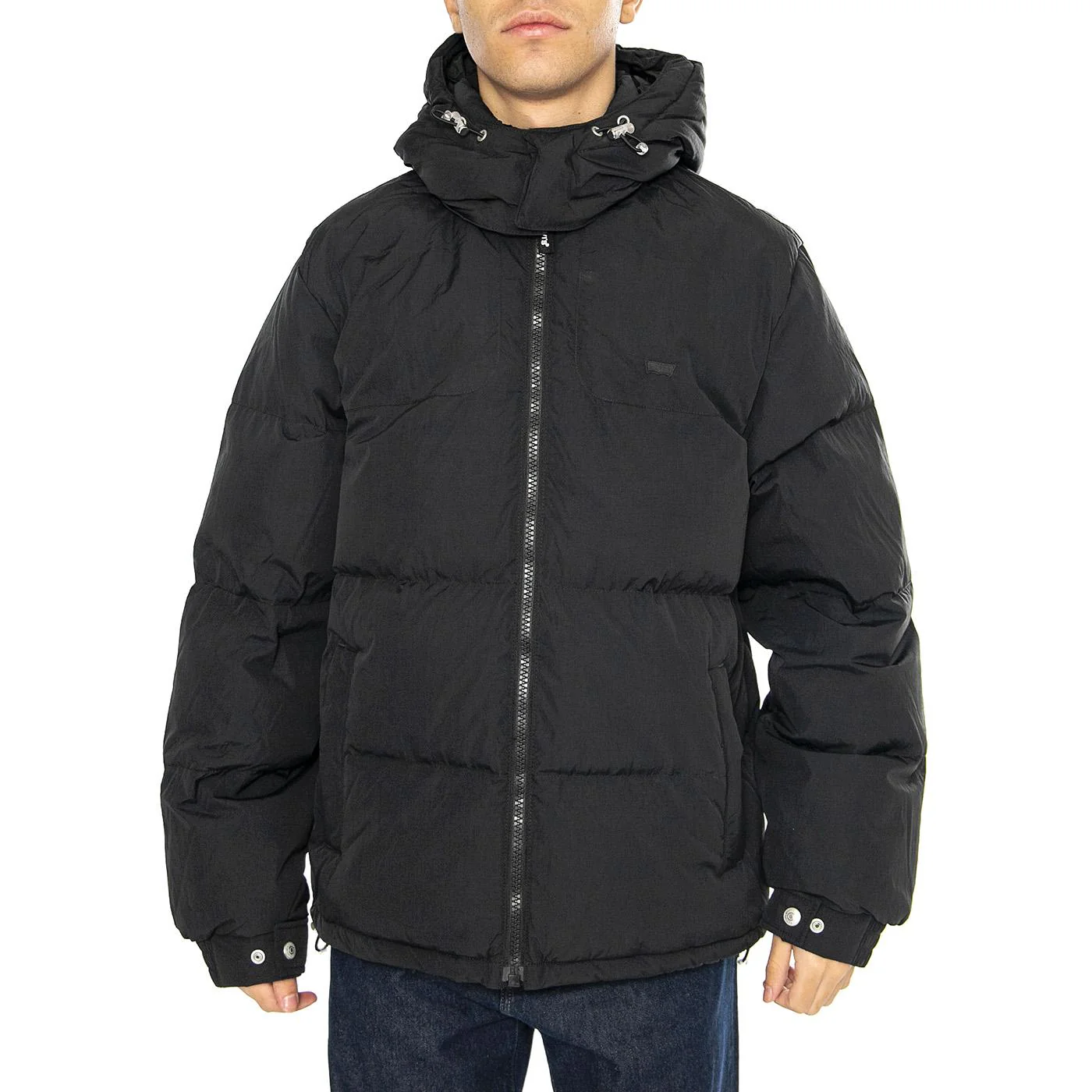 Rockridge Short Puffer Jet Black - Giacca con Cappuccio Uomo Nera Uomo LEVIS - Image 2