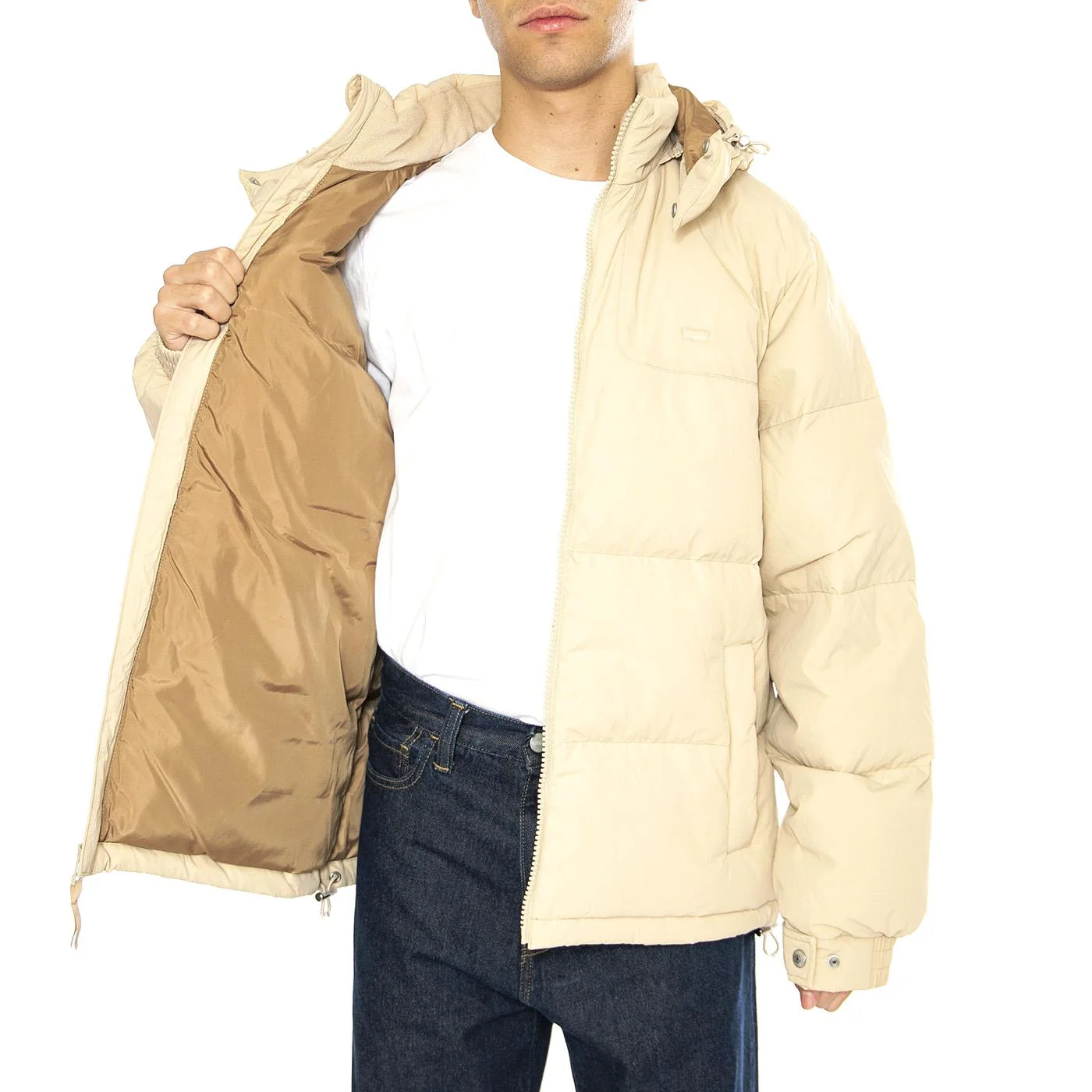 Rockridge Short Puffer Safari Tans - Giacca con Cappuccio Uomo Beige Uomo LEVIS - Image 4
