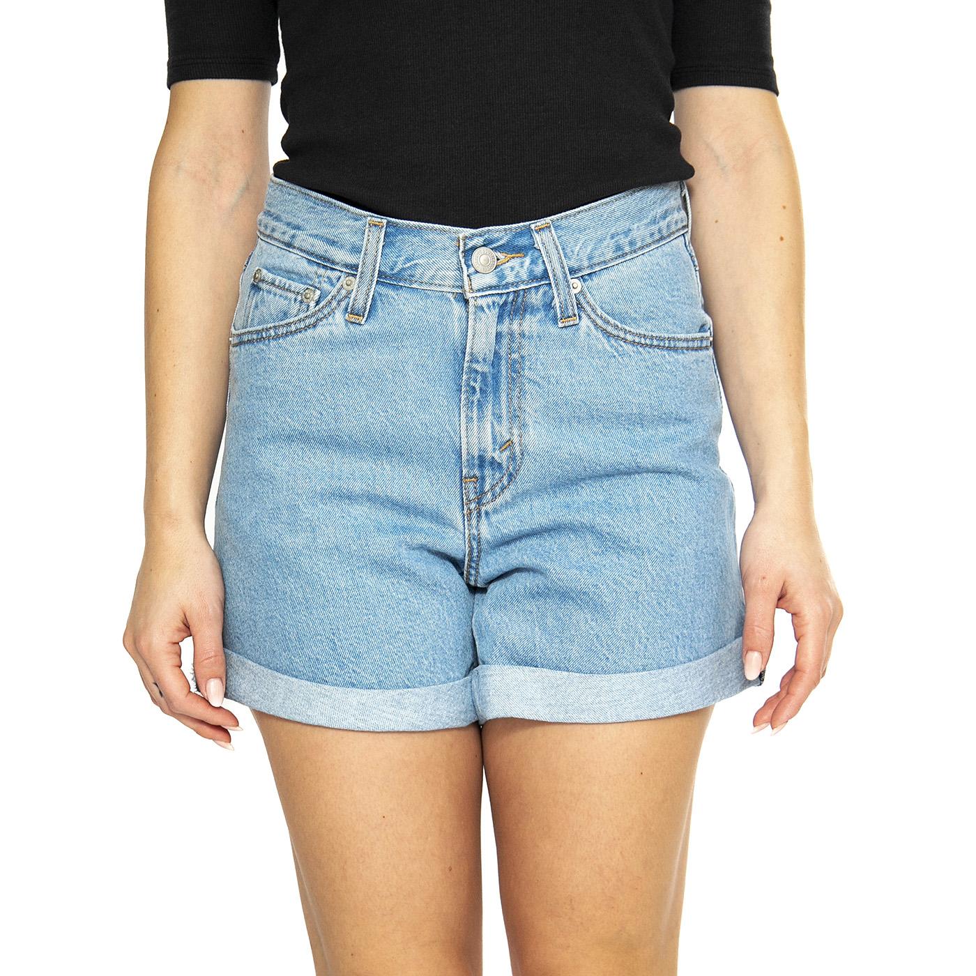 Rolled 80s Mom Shorts Med Indigo Flat Finish - Bermuda Denim Jeans Donna Blu Donna LEVIS - Image 2