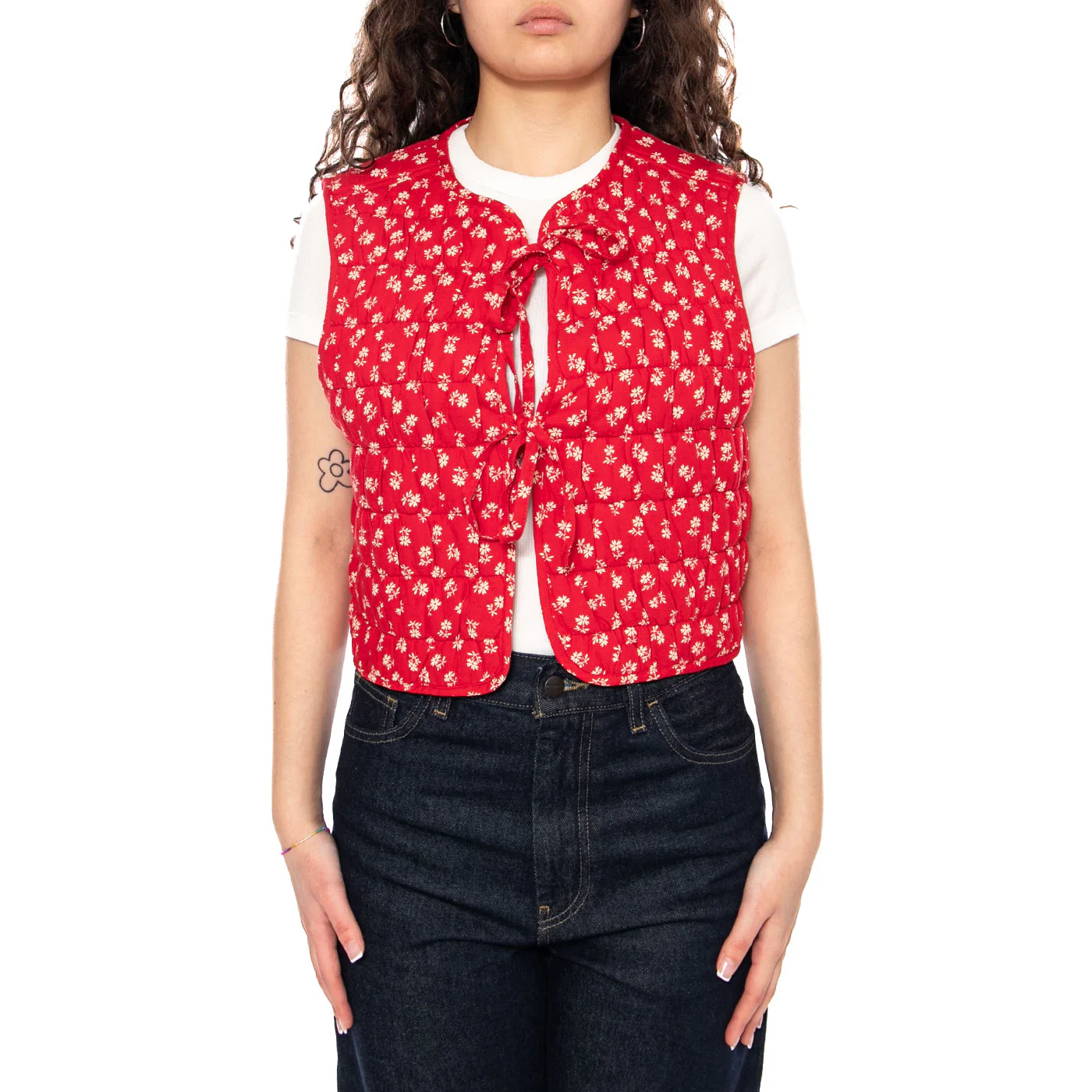 Rue Liner Vest - Angela Daisy Urban Red - Gilet Donna Rosso  Donna LEVIS - Image 2
