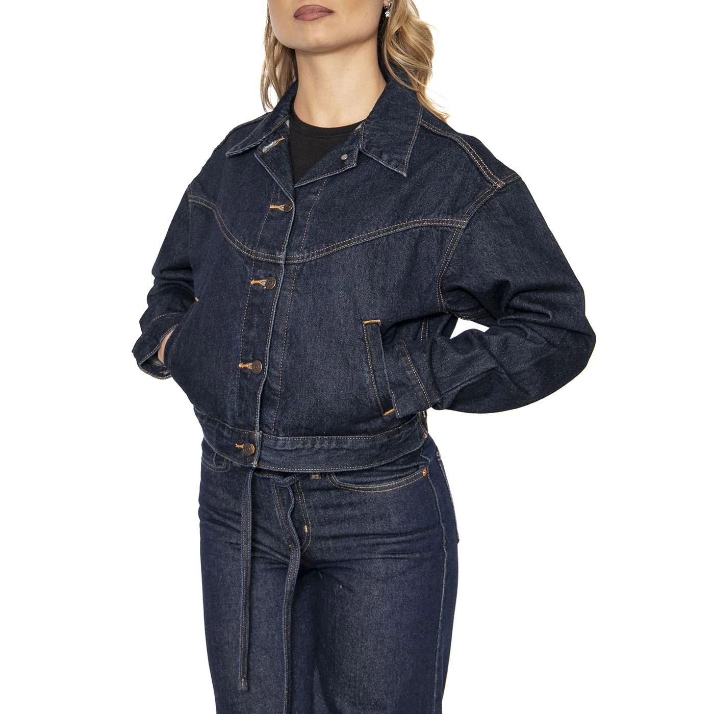 Shrunken 90S Trucker Western Dream Nice Dream - Giacca Donna Blu Donna LEVIS