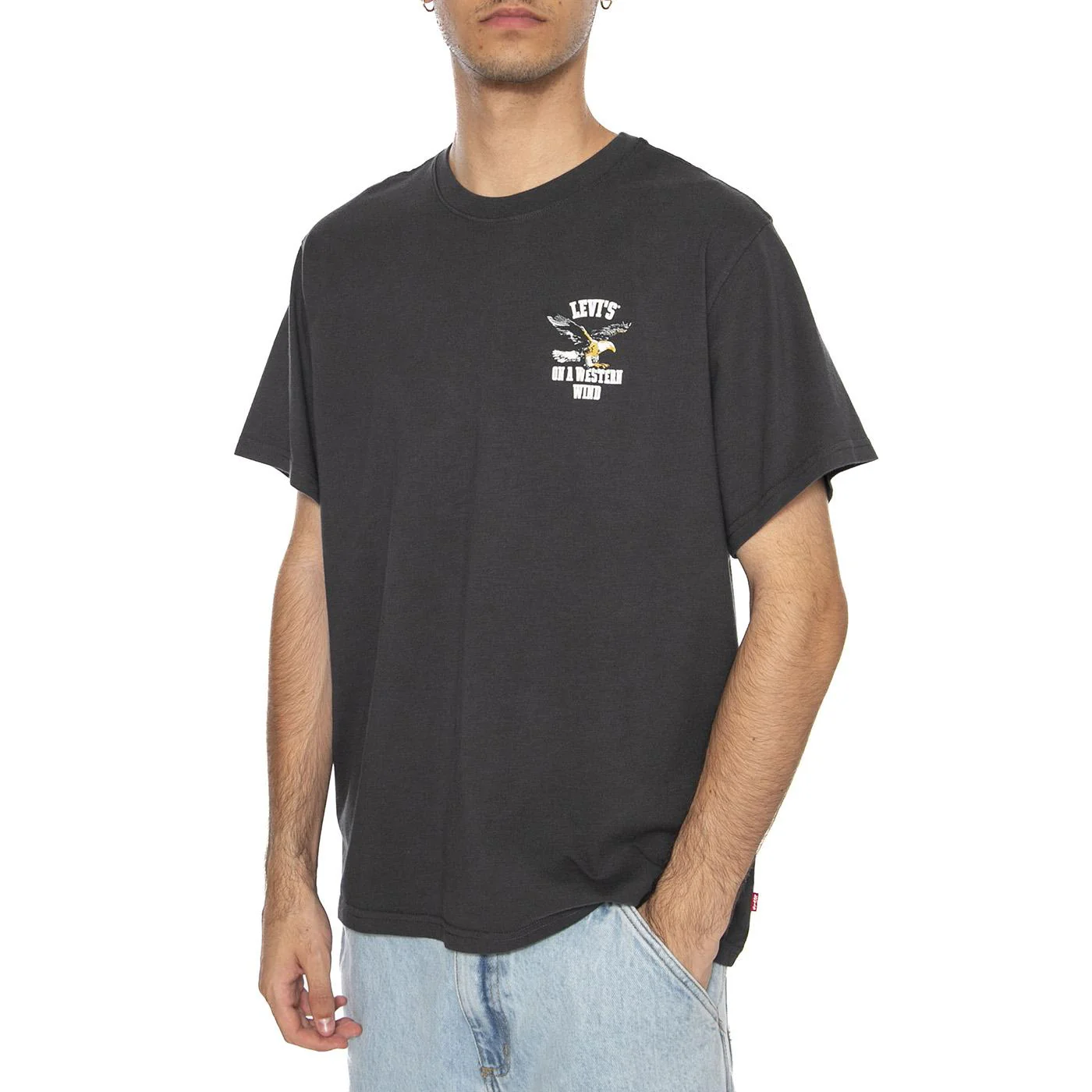 SS Relaxed Fit Tee Western Wind Eagle 1 Black - Maglietta Girocollo Uomo Nera  Uomo LEVIS - Image 2
