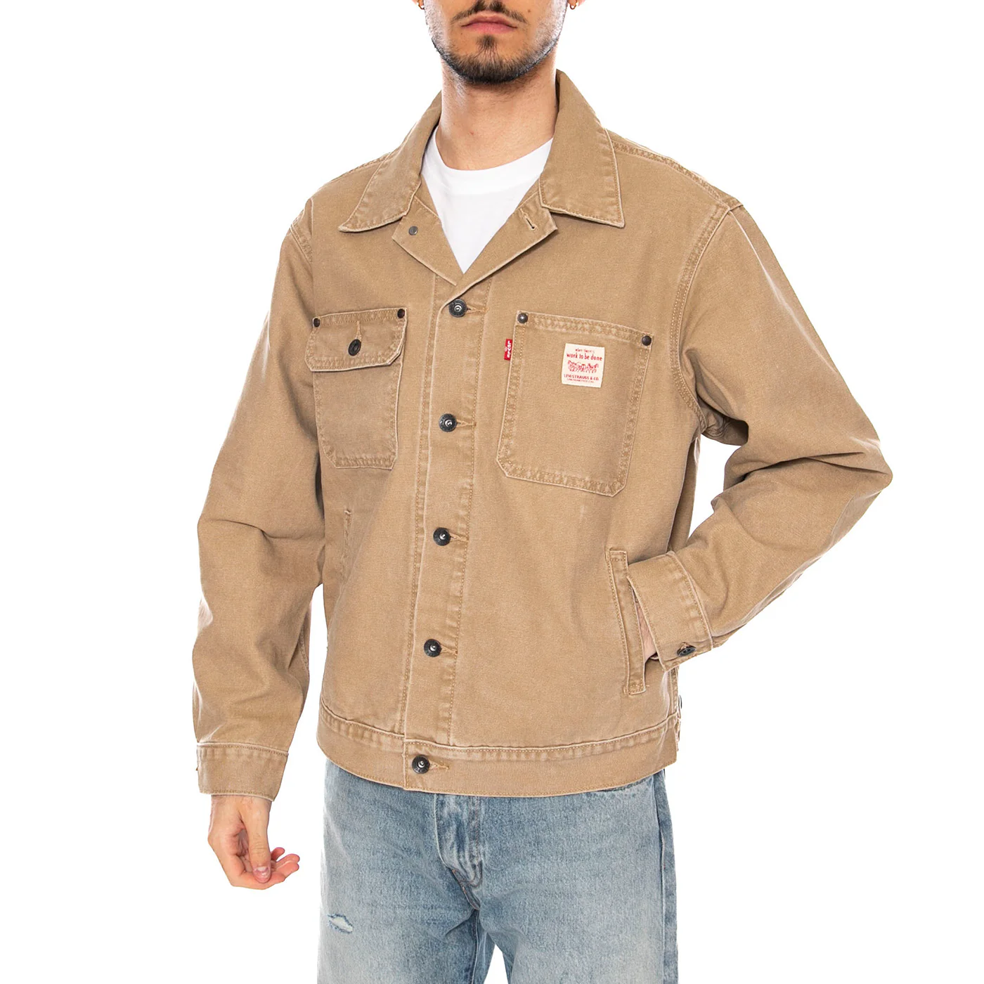 SUNRISE TRUCKER TIGER'S EYES - Giacca Uomo Beige Uomo LEVIS