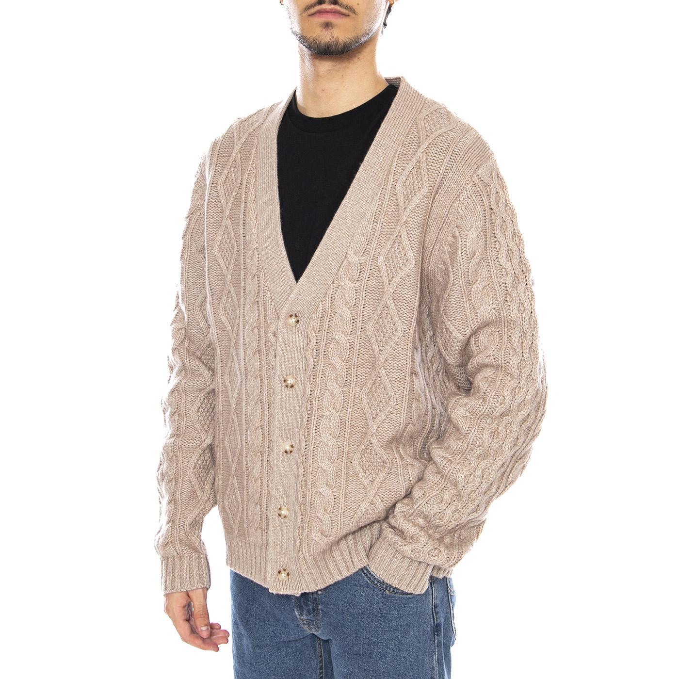 Valencia Cardigan Fungi Heather Neutral - Cardigan Uomo Beige Uomo LEVIS