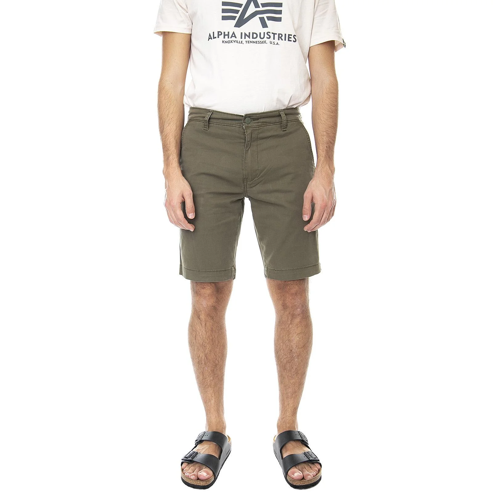 XX CHINO SHORT II BUNKER OLIVE LTWT MSTW GREEN - Bermuda Chino Uomo Verde Scuro  Uomo LEVIS - Image 2