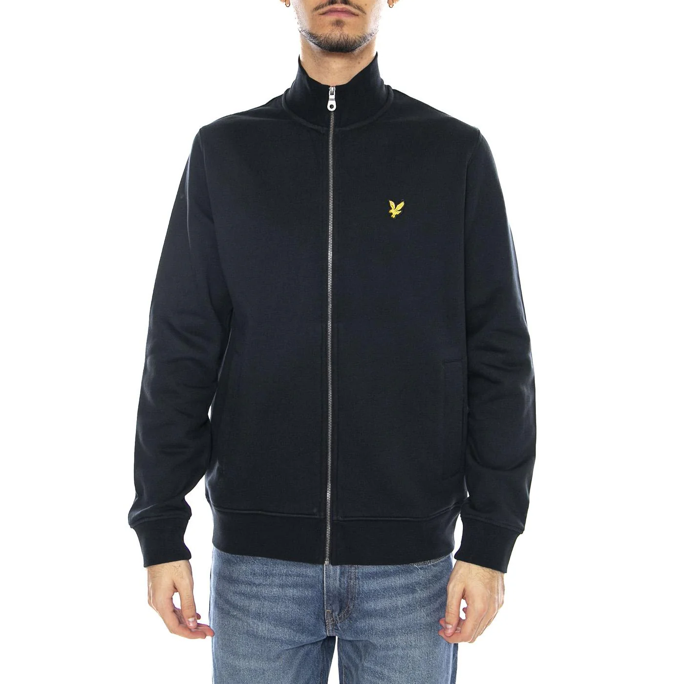 Brushback Full Zip Dark Navy - Felpa con Zip Uomo Blu  Uomo LYLE & SCOTT - Image 2