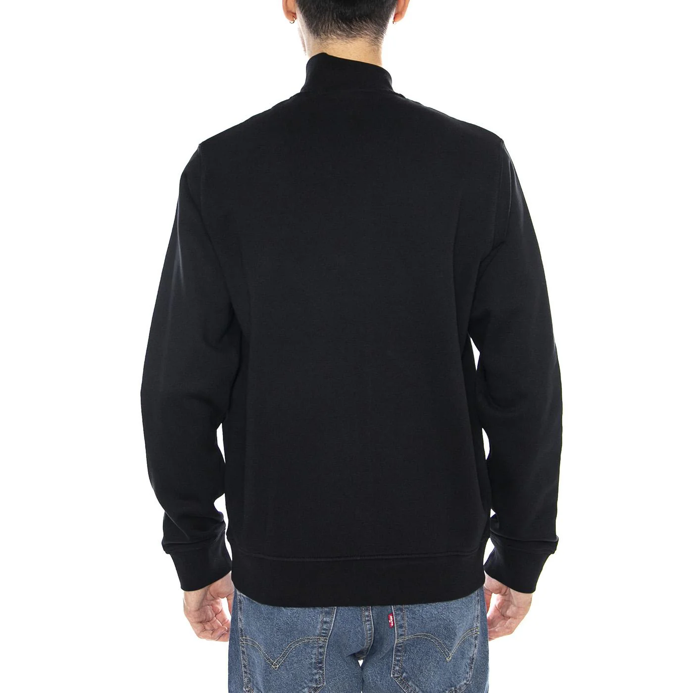 Brushback Full Zip Jet Black - Felpa con Zip Uomo Nera  Uomo LYLE & SCOTT - Image 3