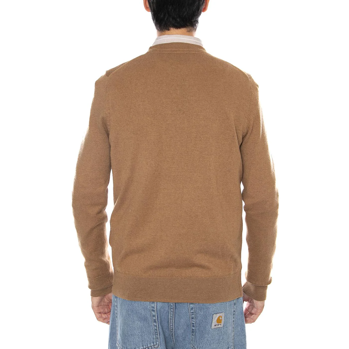 Cotton Merino Crew Neck Jumper Tigers Eye - Maglione Uomo Marrone Uomo LYLE & SCOTT - Image 3