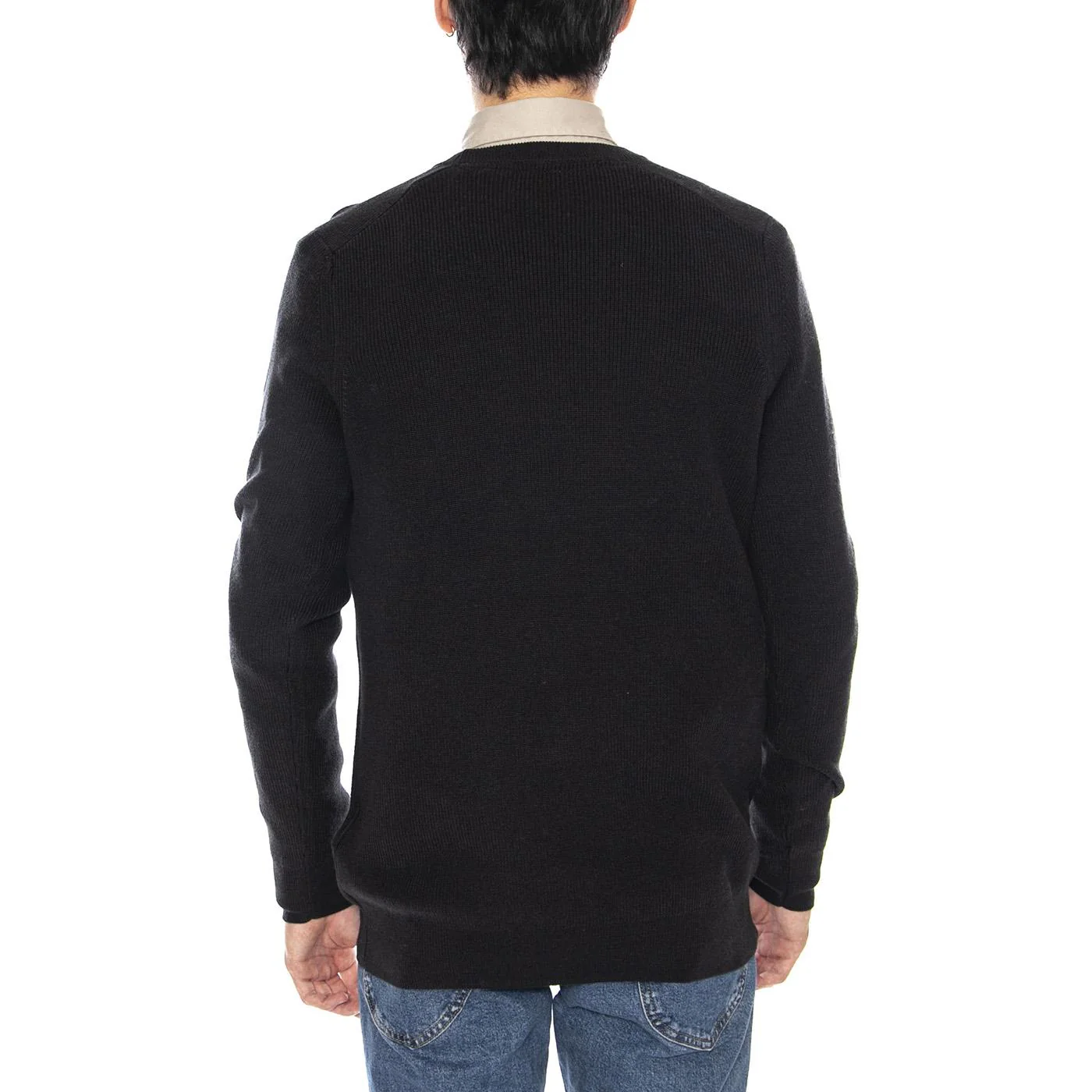 Engineered Rib Crew Neck Black Ice - Maglione Uomo Nero  Uomo LYLE & SCOTT - Image 3